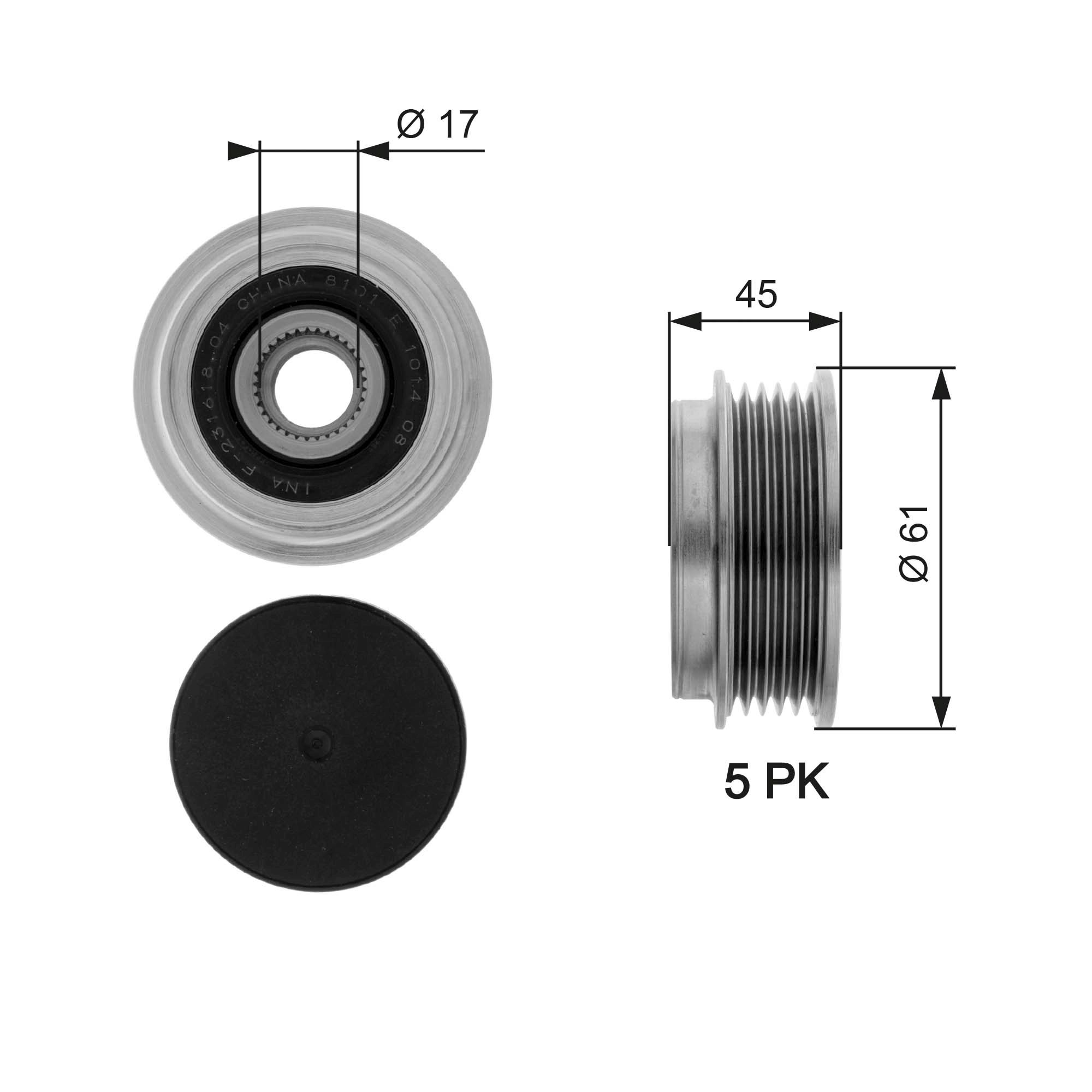 Alternator Freewheel Clutch