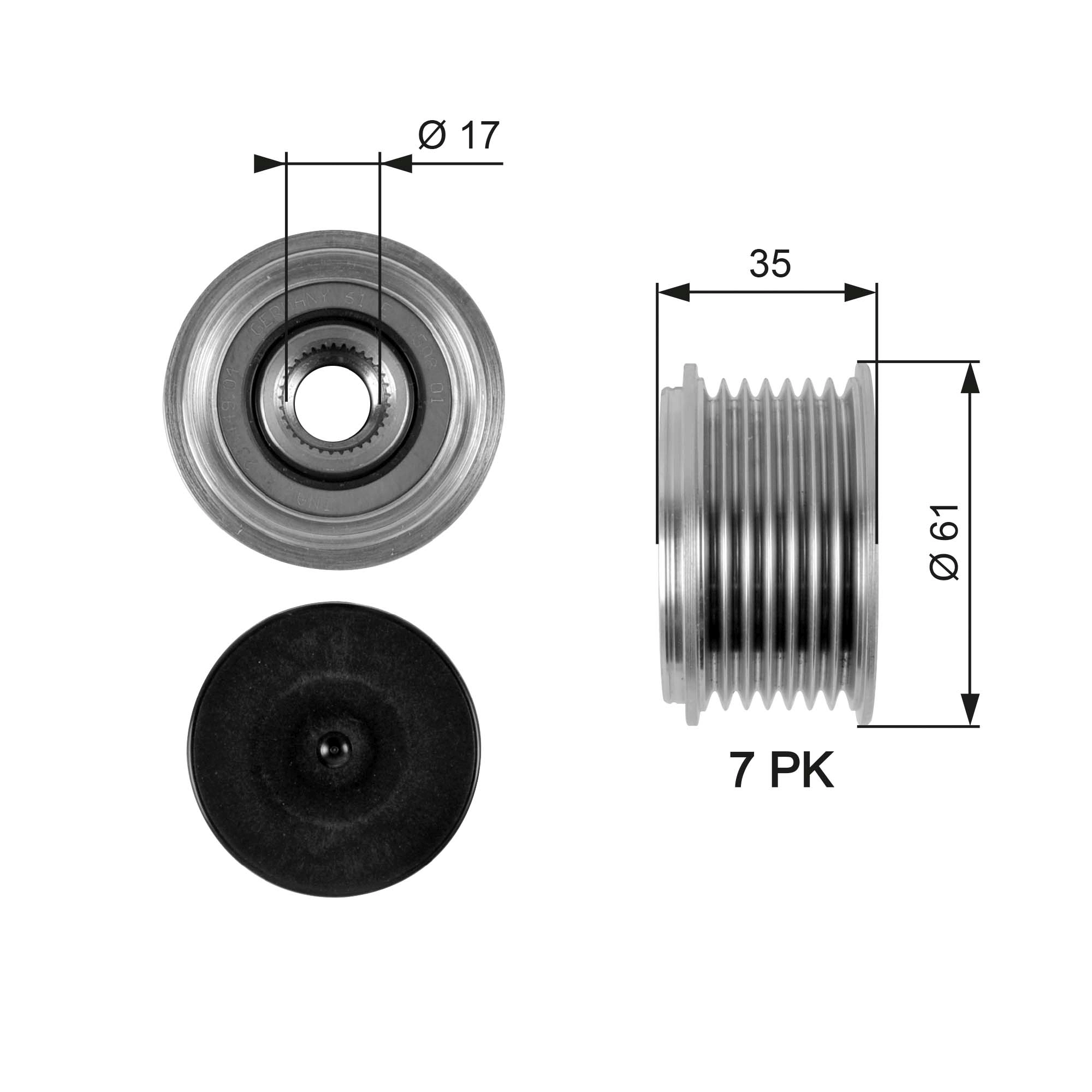 Alternator Freewheel Clutch