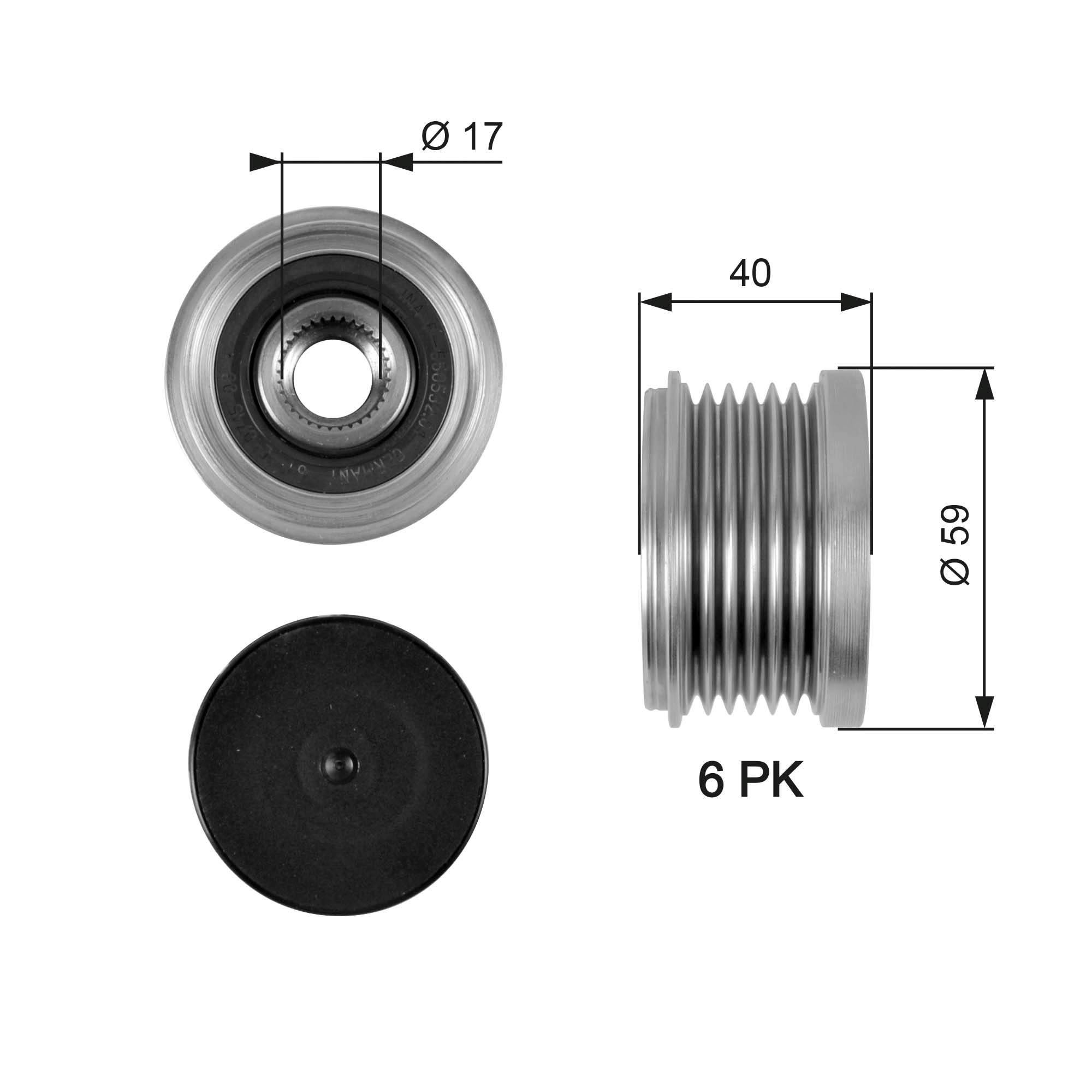 Alternator Freewheel Clutch