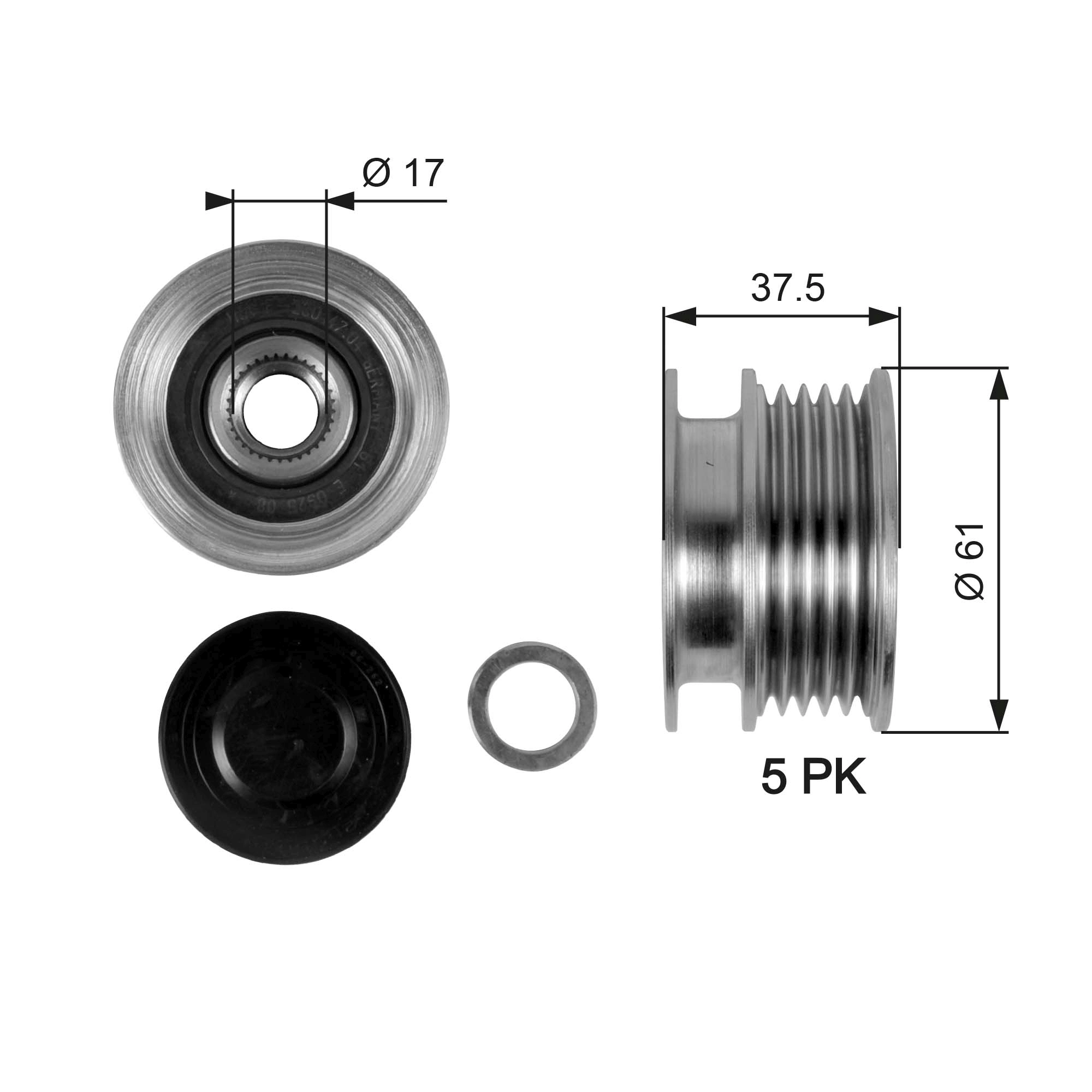 Alternator Freewheel Clutch