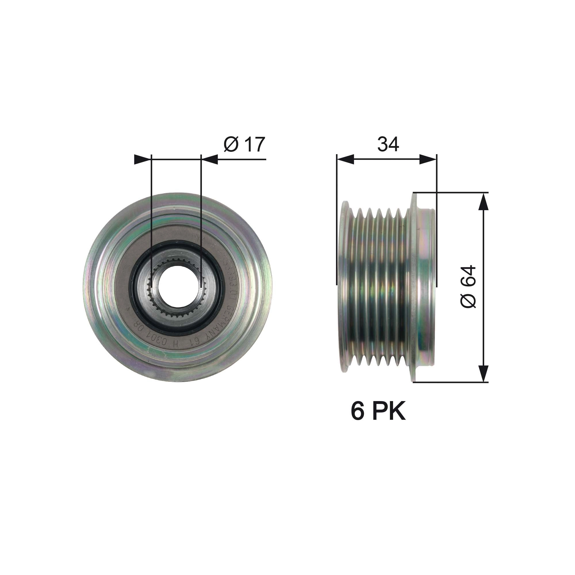 Alternator Freewheel Clutch