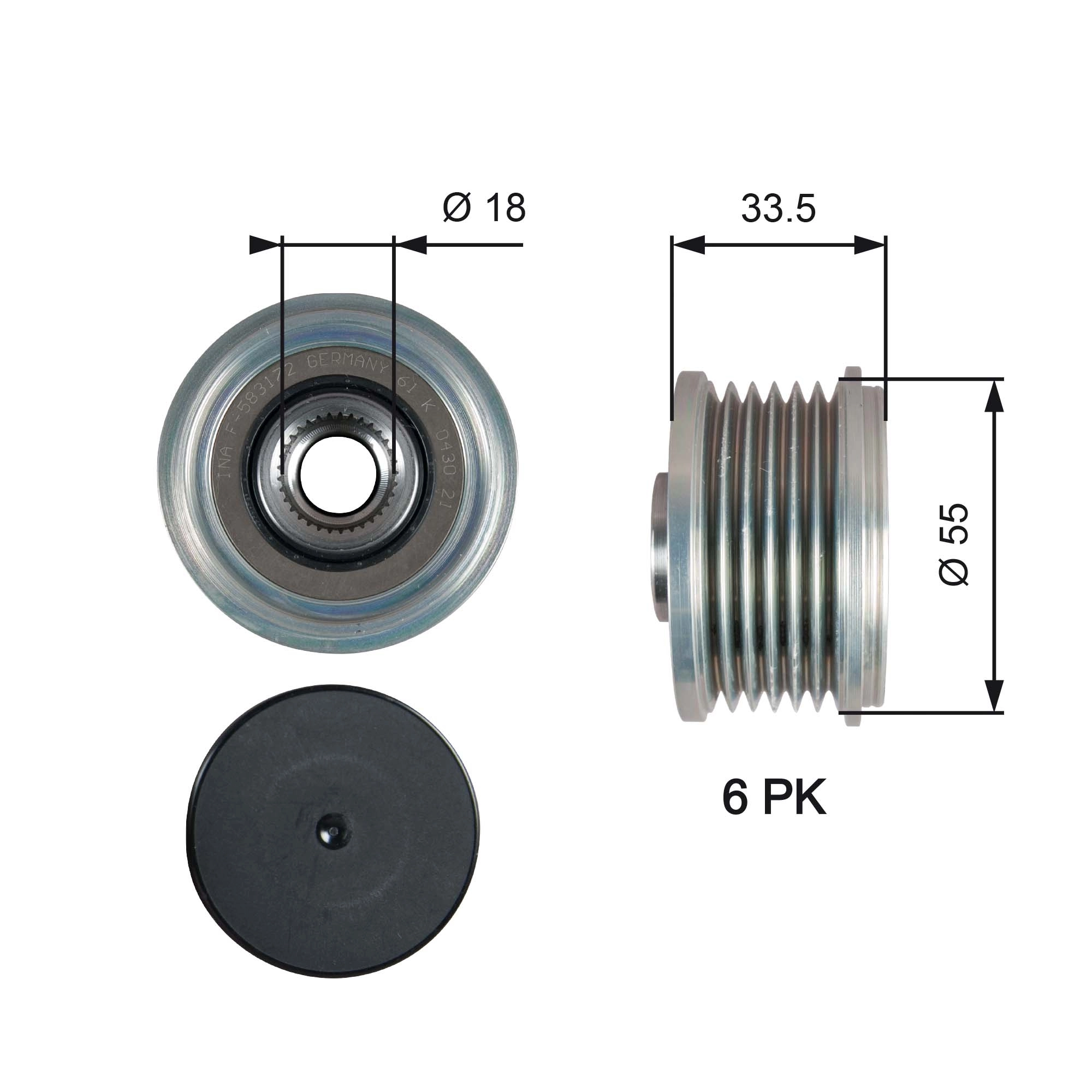 Alternator Freewheel Clutch