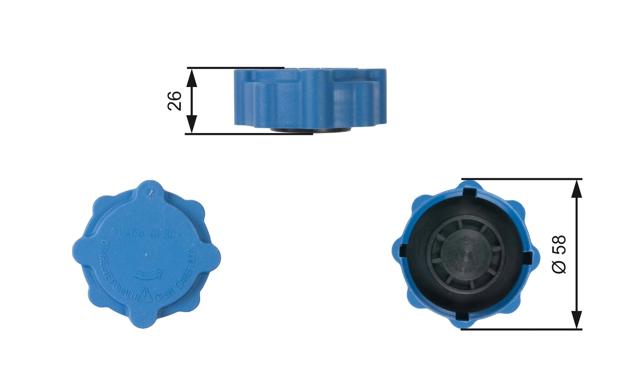 Cap, coolant tank