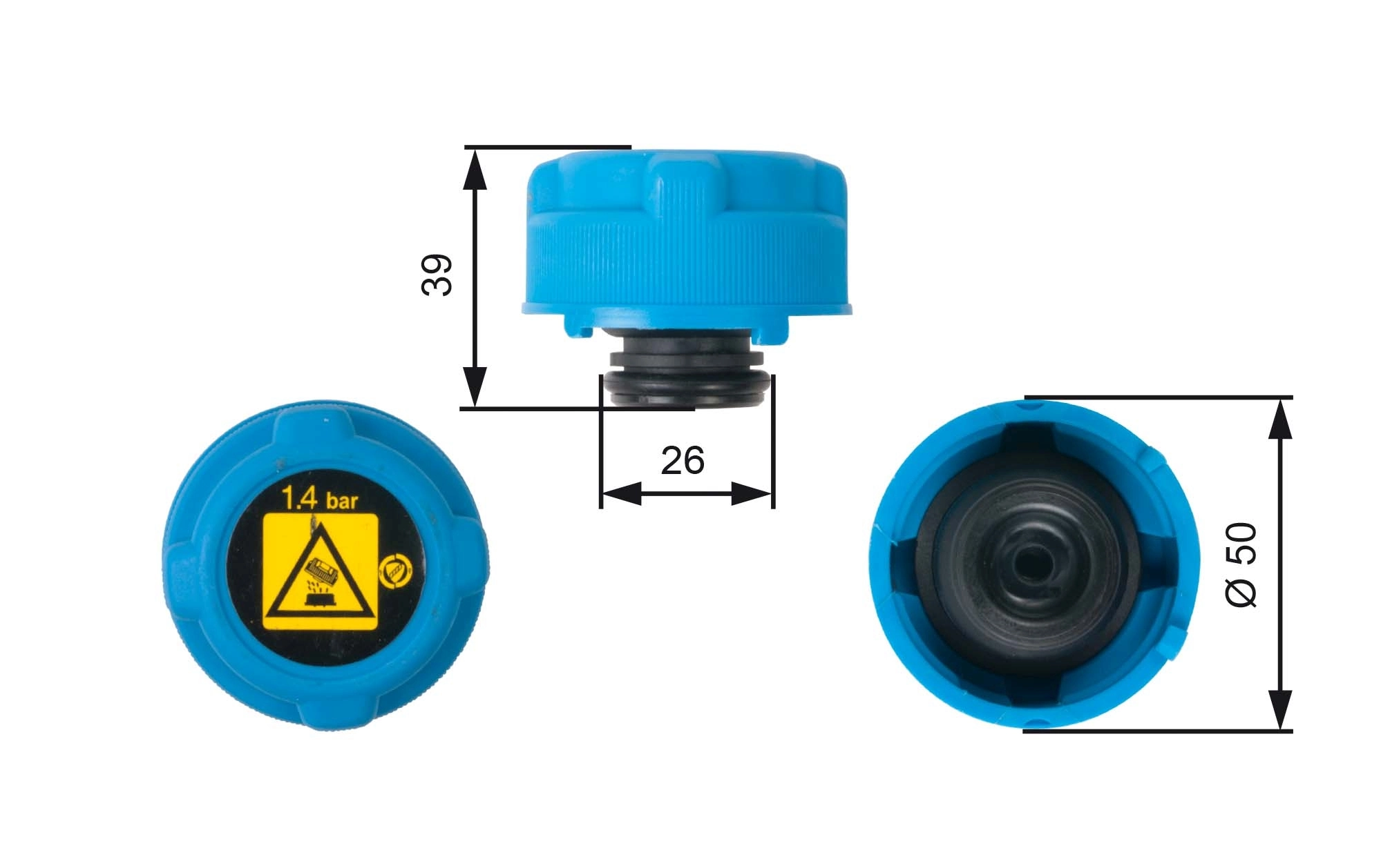 Cap, coolant tank