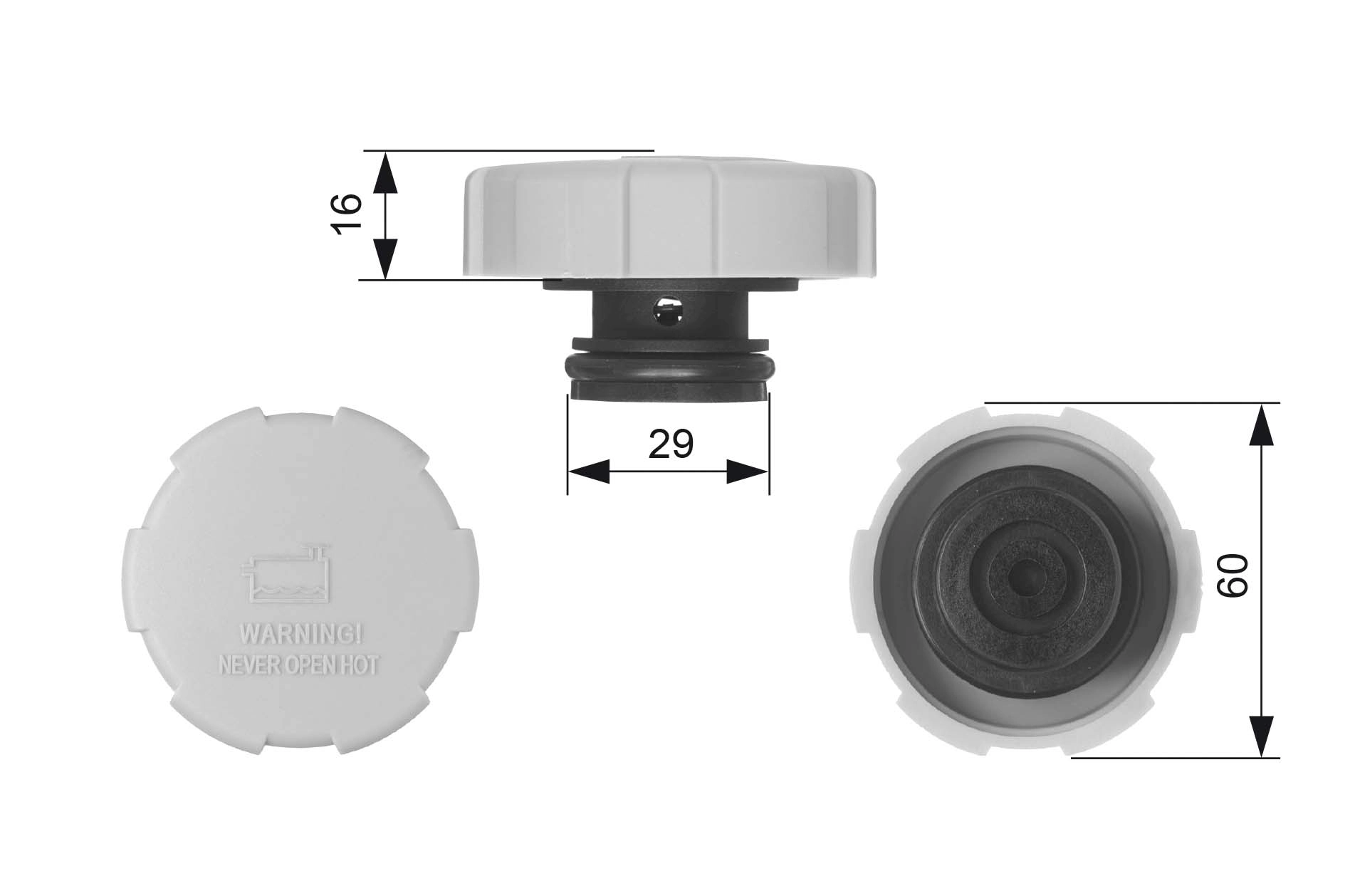 Cap, coolant tank