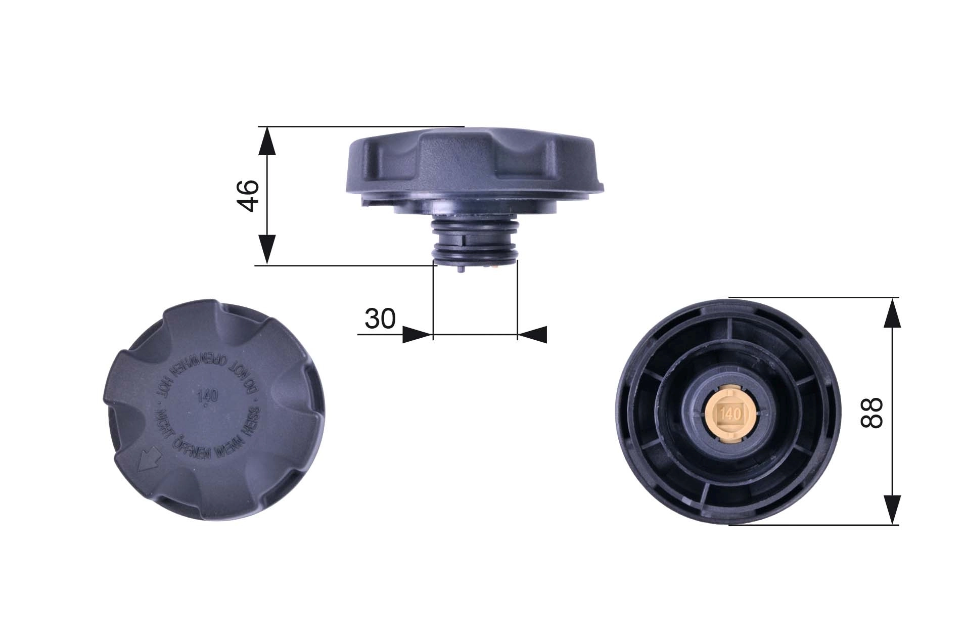Cap, coolant tank