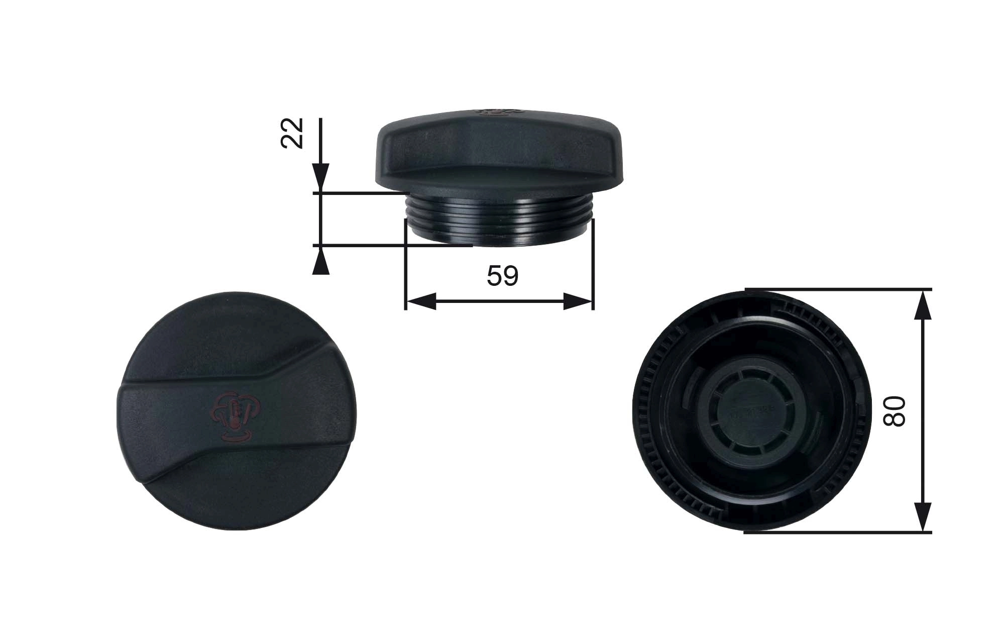 Cap, coolant tank
