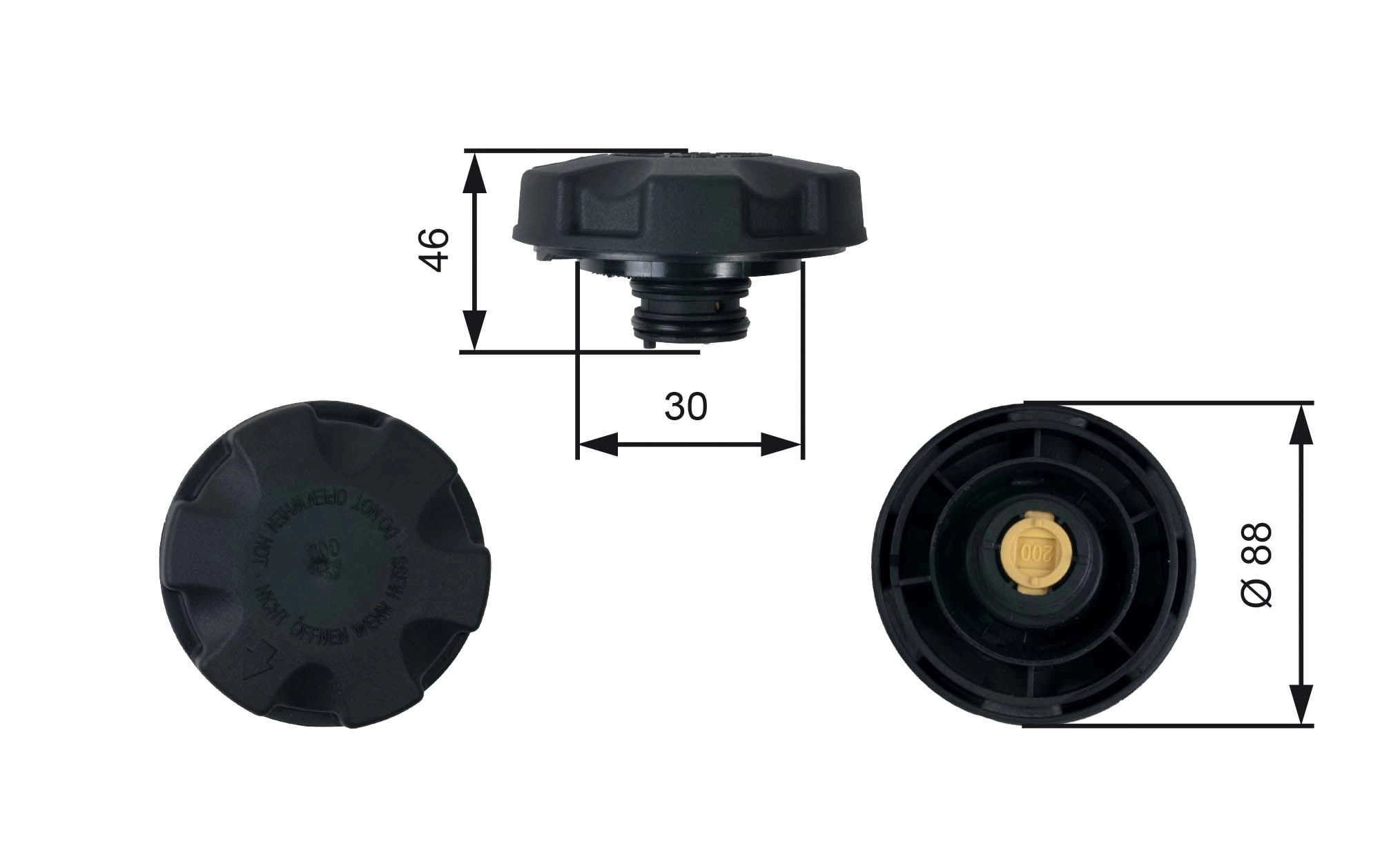 Cap, coolant tank