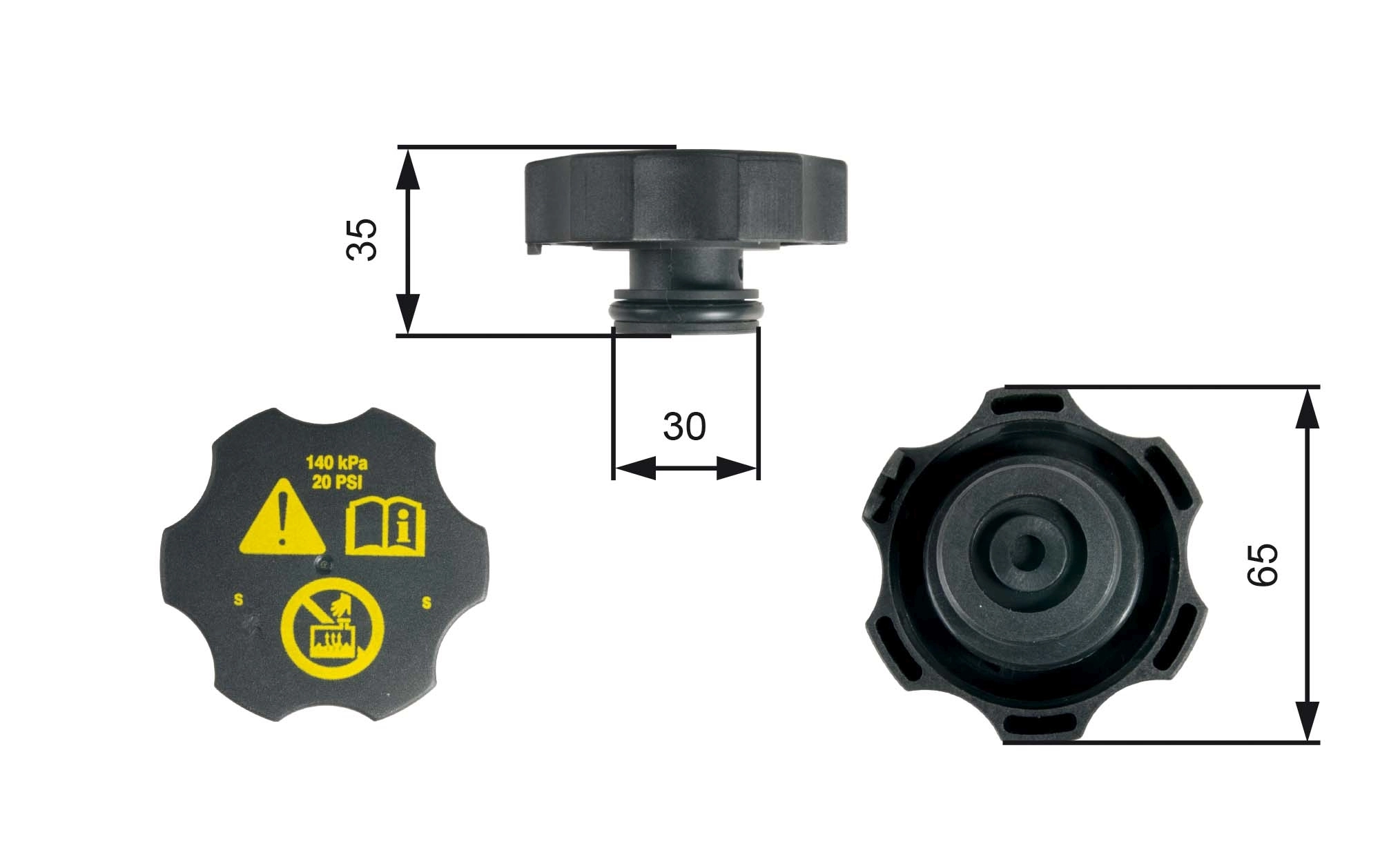 Cap, coolant tank