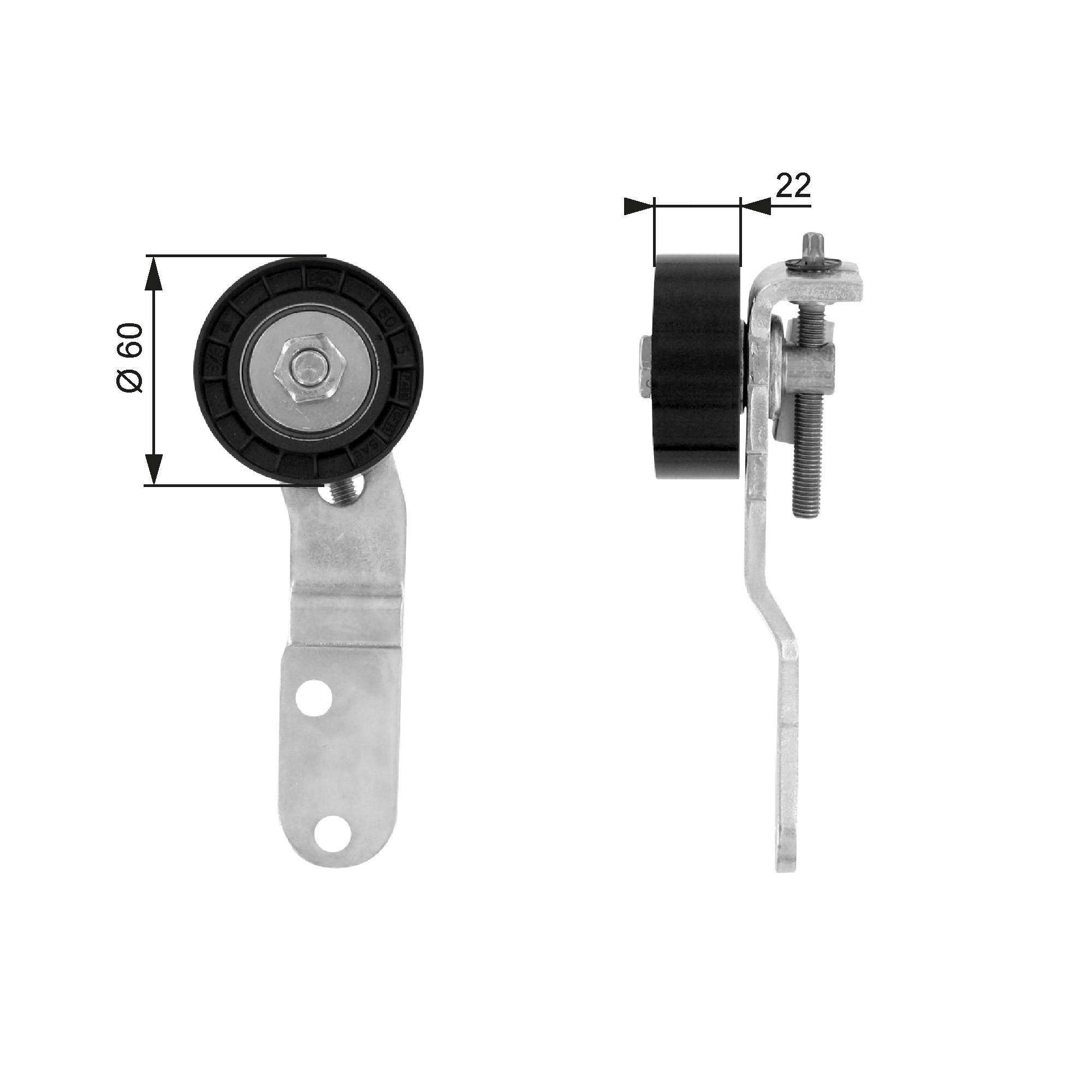 Deflection/Guide Pulley, V-ribbed belt