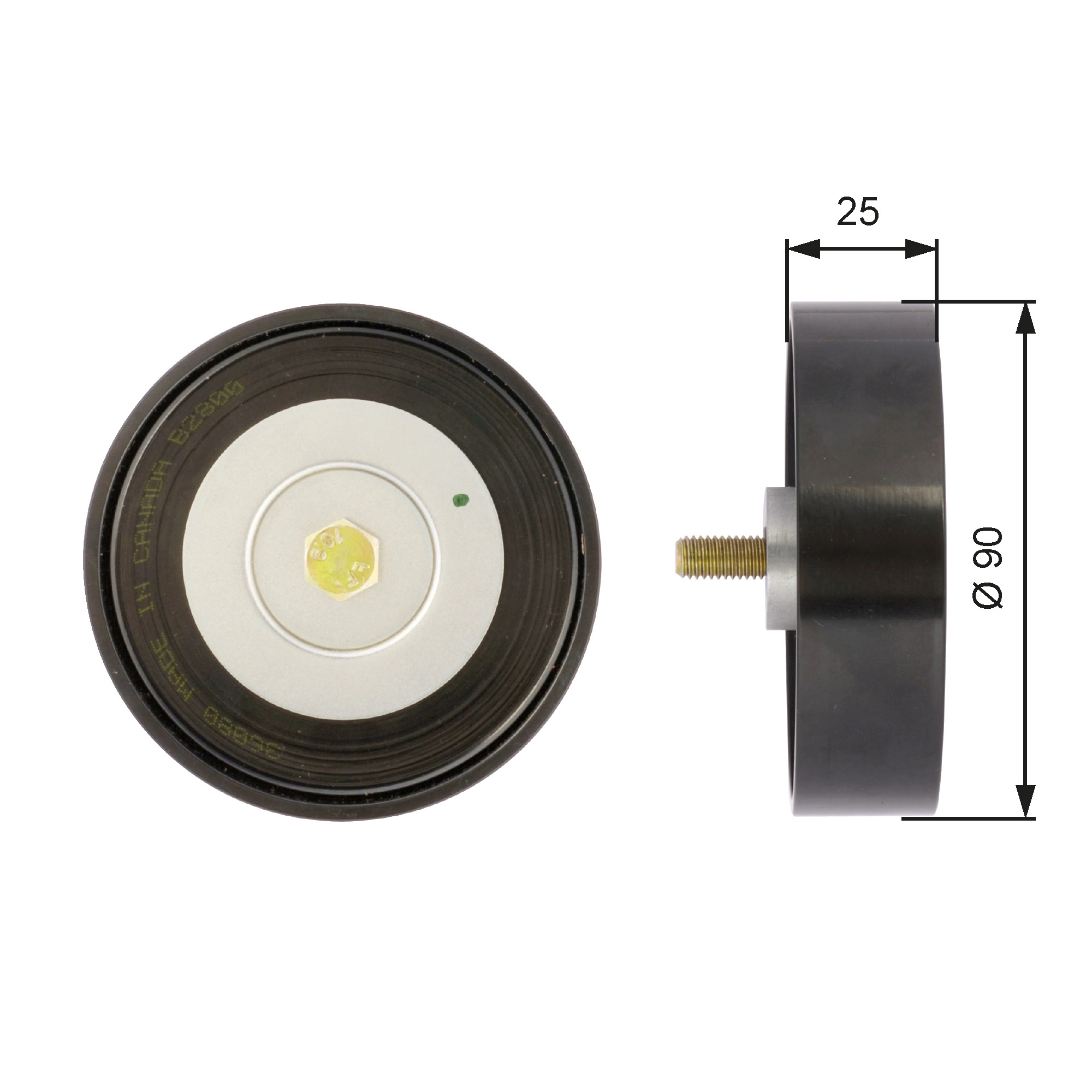 Deflection/Guide Pulley, V-ribbed belt