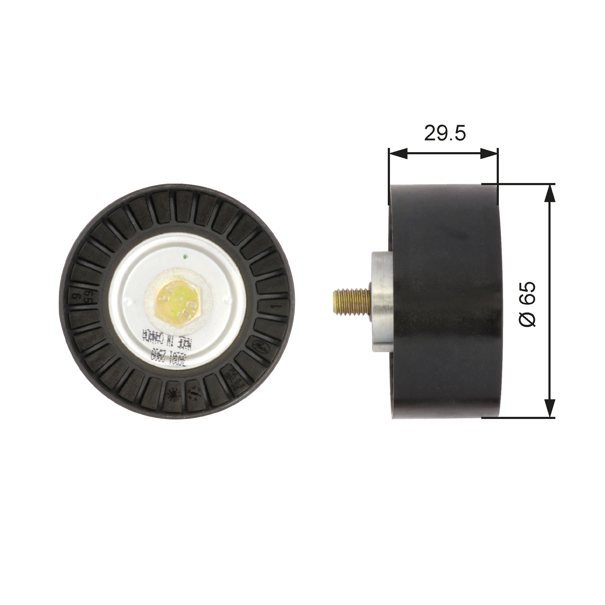 Deflection/Guide Pulley, V-ribbed belt