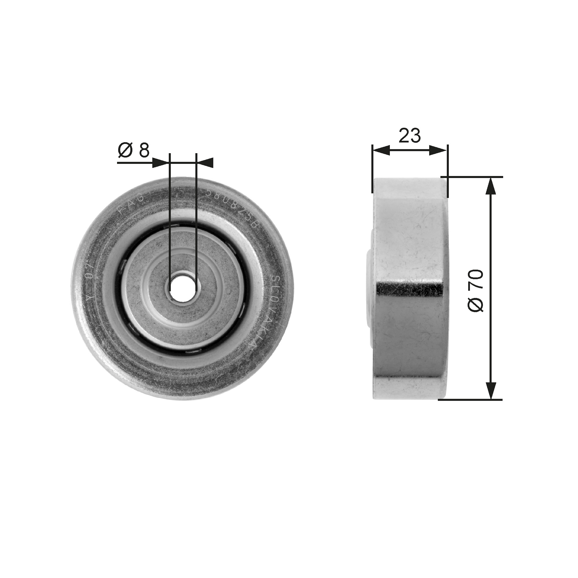 Tensioner Pulley, V-ribbed belt