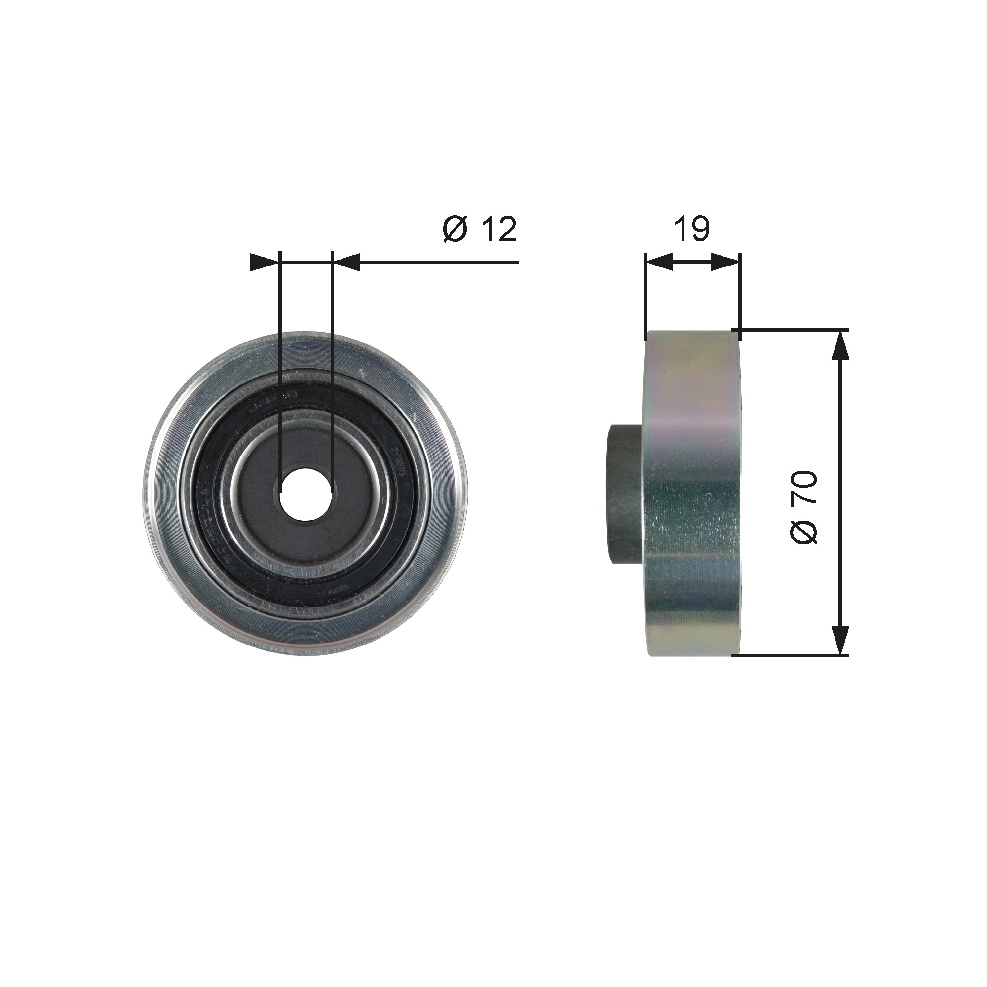 Tensioner Pulley, V-ribbed belt