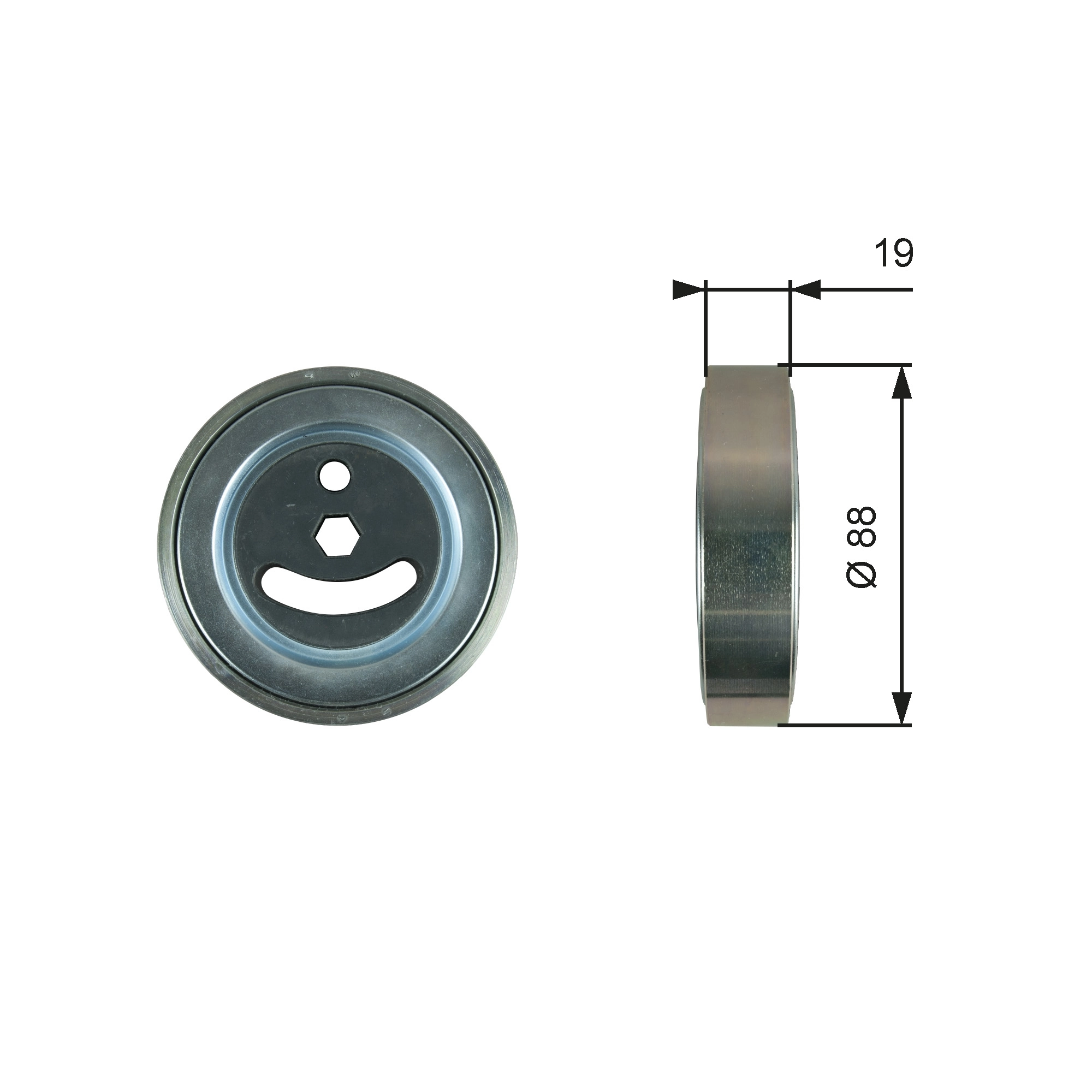 Tensioner Pulley, V-ribbed belt