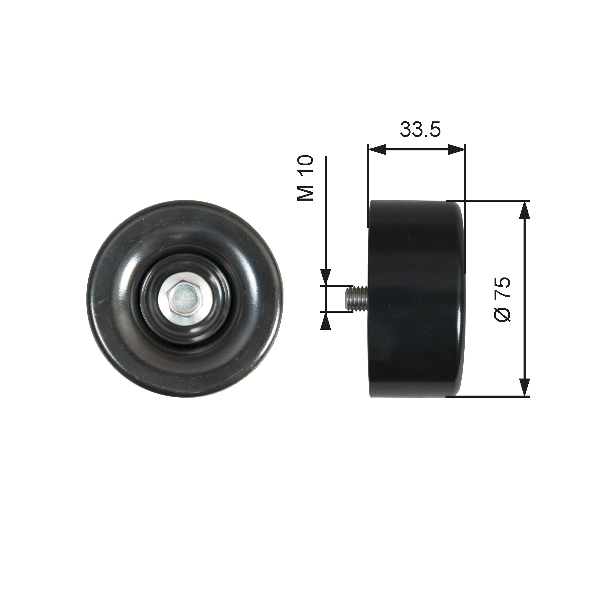 Deflection/Guide Pulley, V-ribbed belt