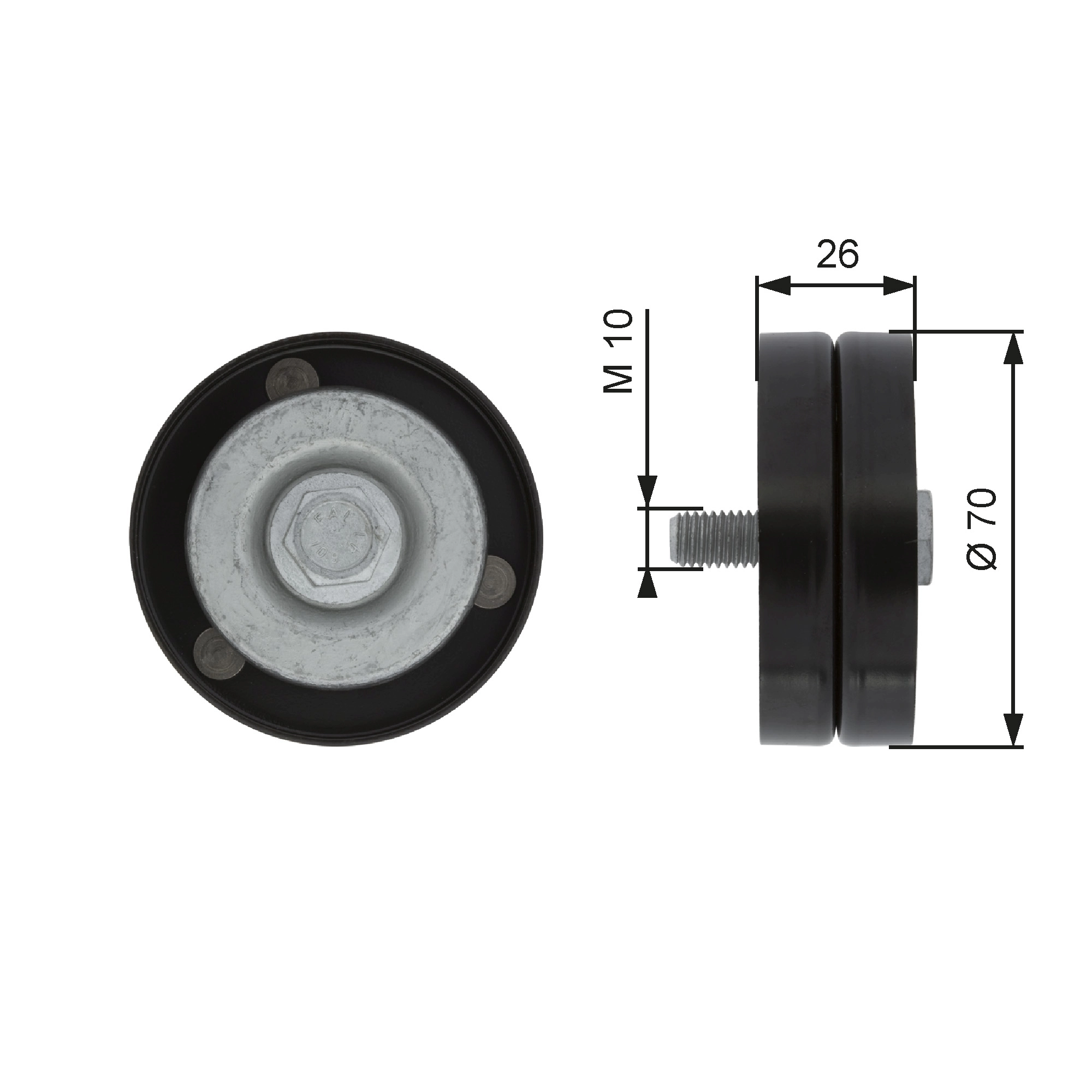 Deflection/Guide Pulley, V-ribbed belt