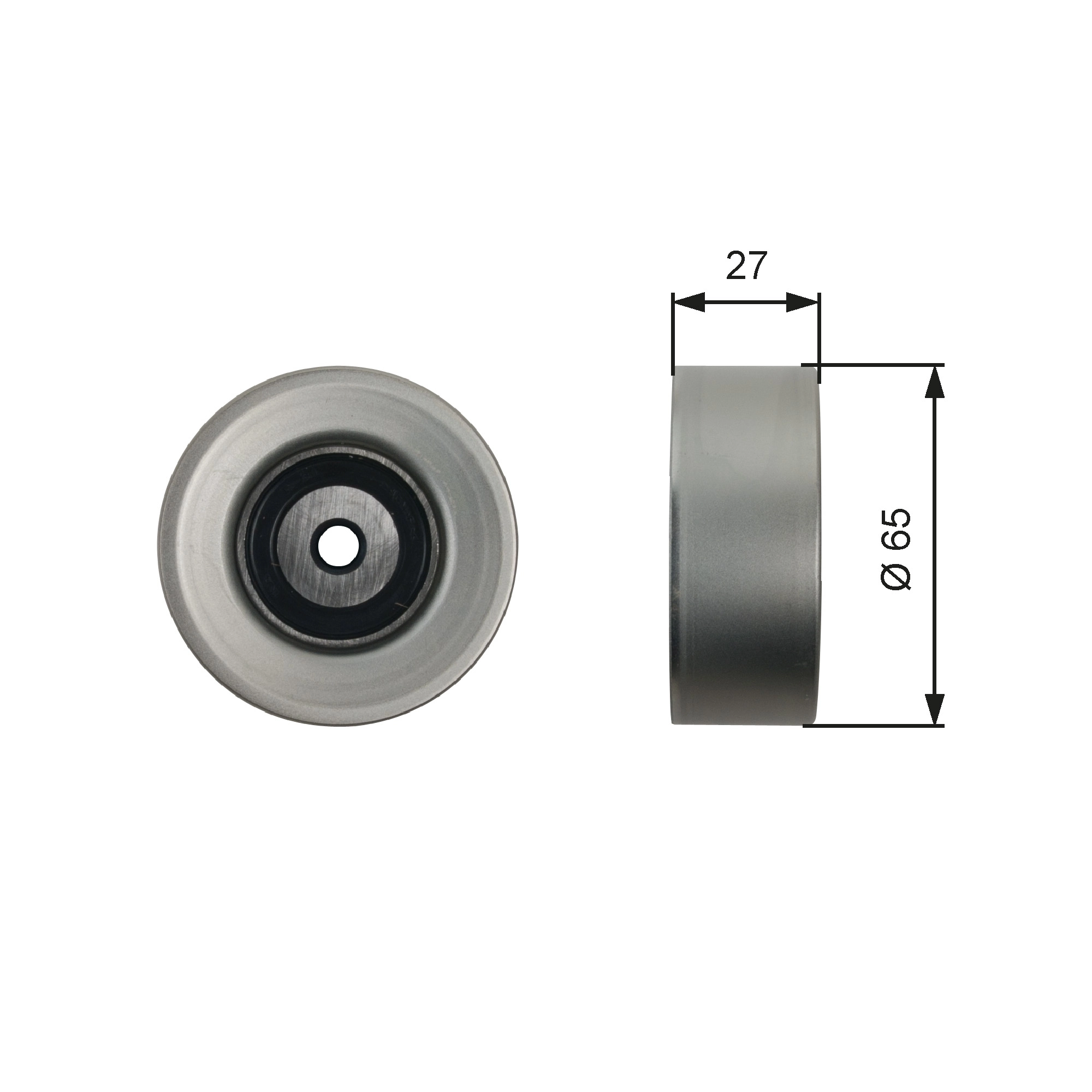 Deflection/Guide Pulley, V-ribbed belt