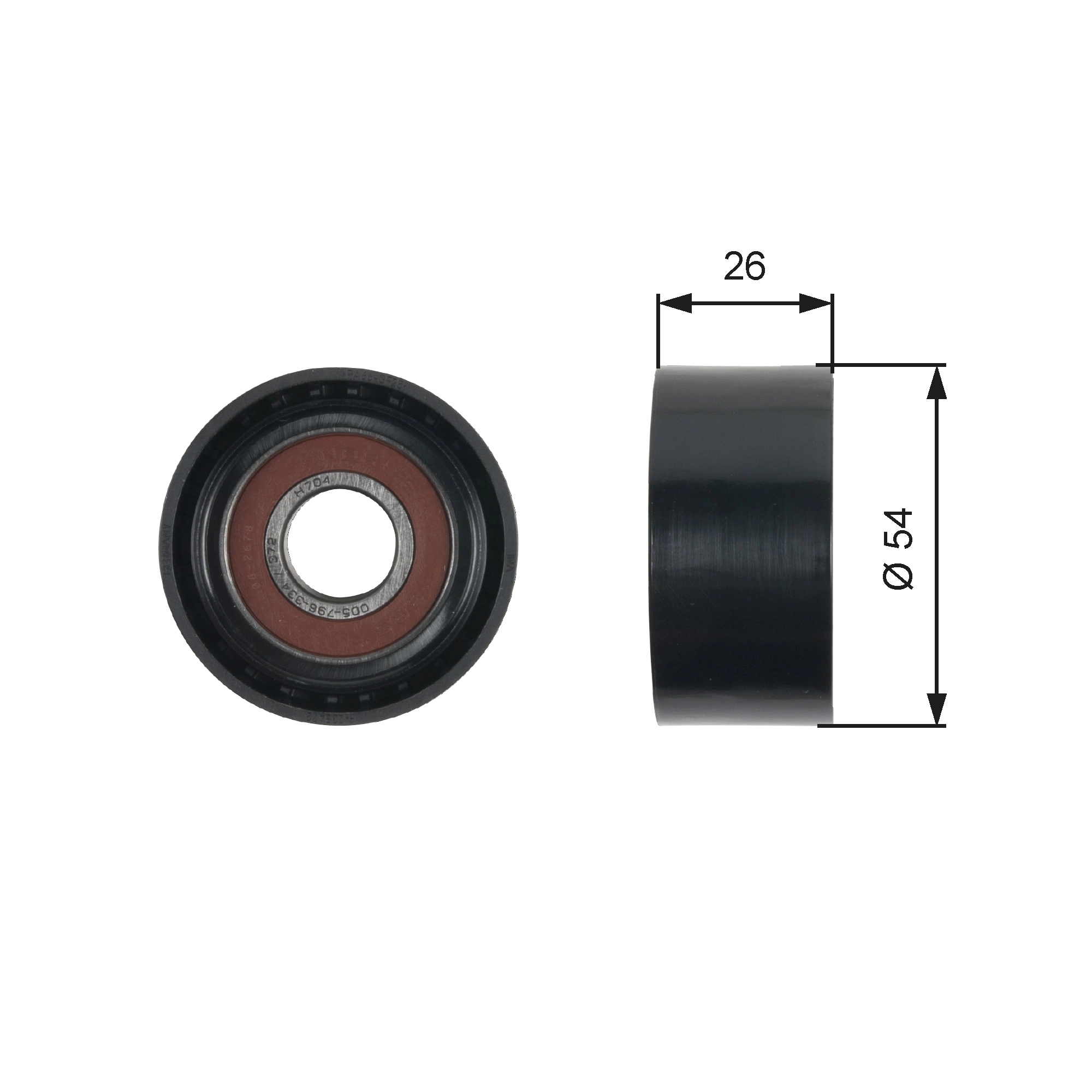 Deflection/Guide Pulley, V-ribbed belt