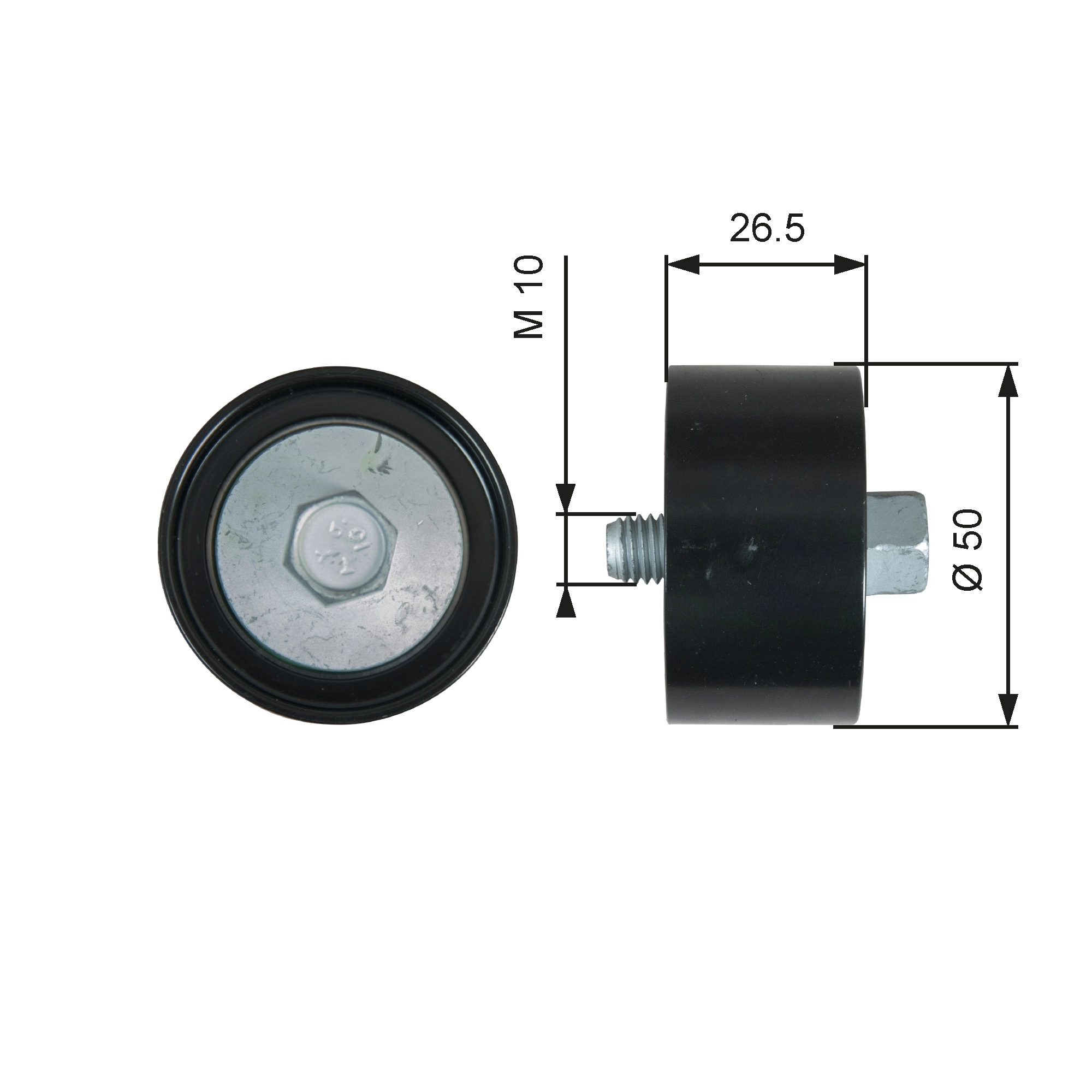 Deflection/Guide Pulley, V-ribbed belt
