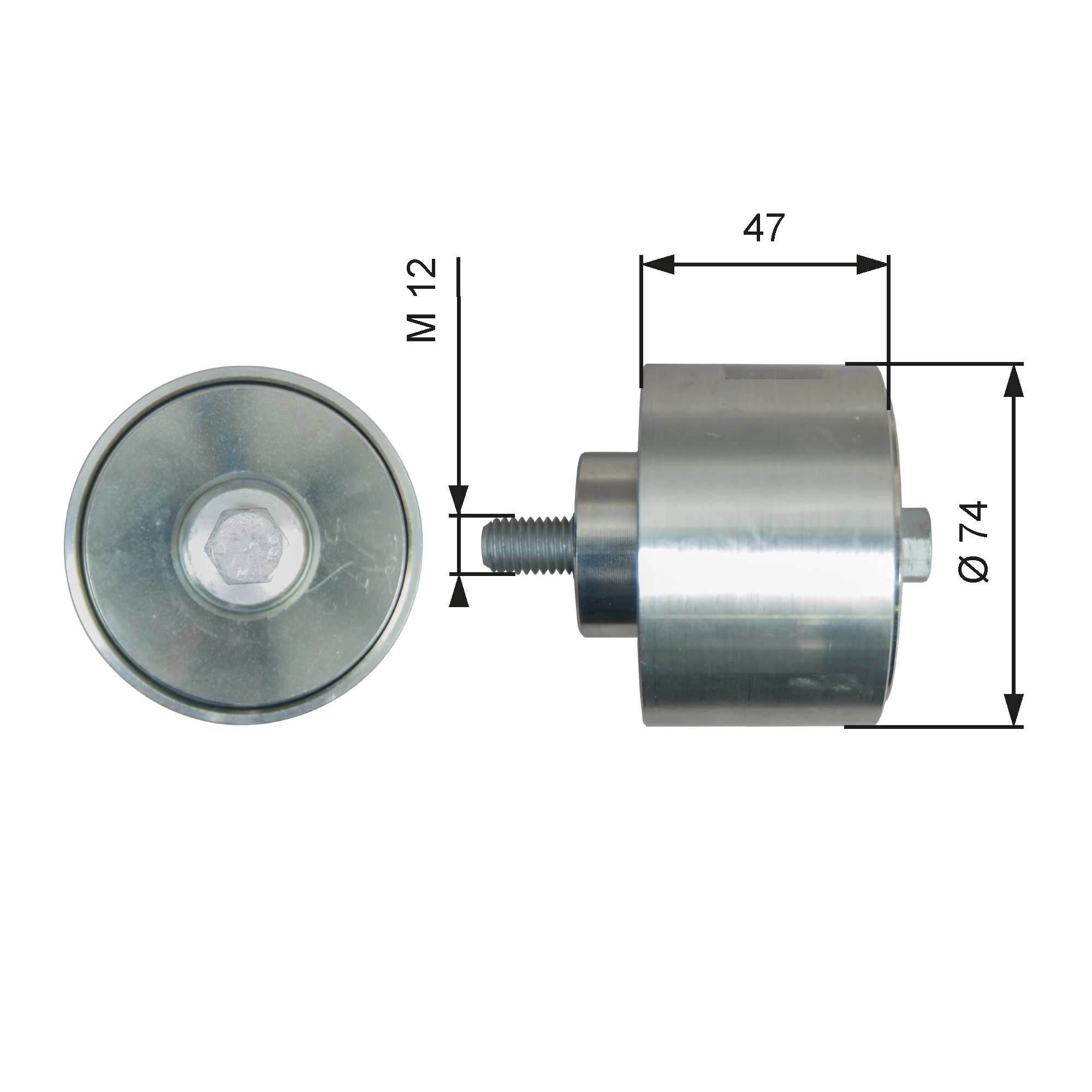 Deflection/Guide Pulley, V-ribbed belt