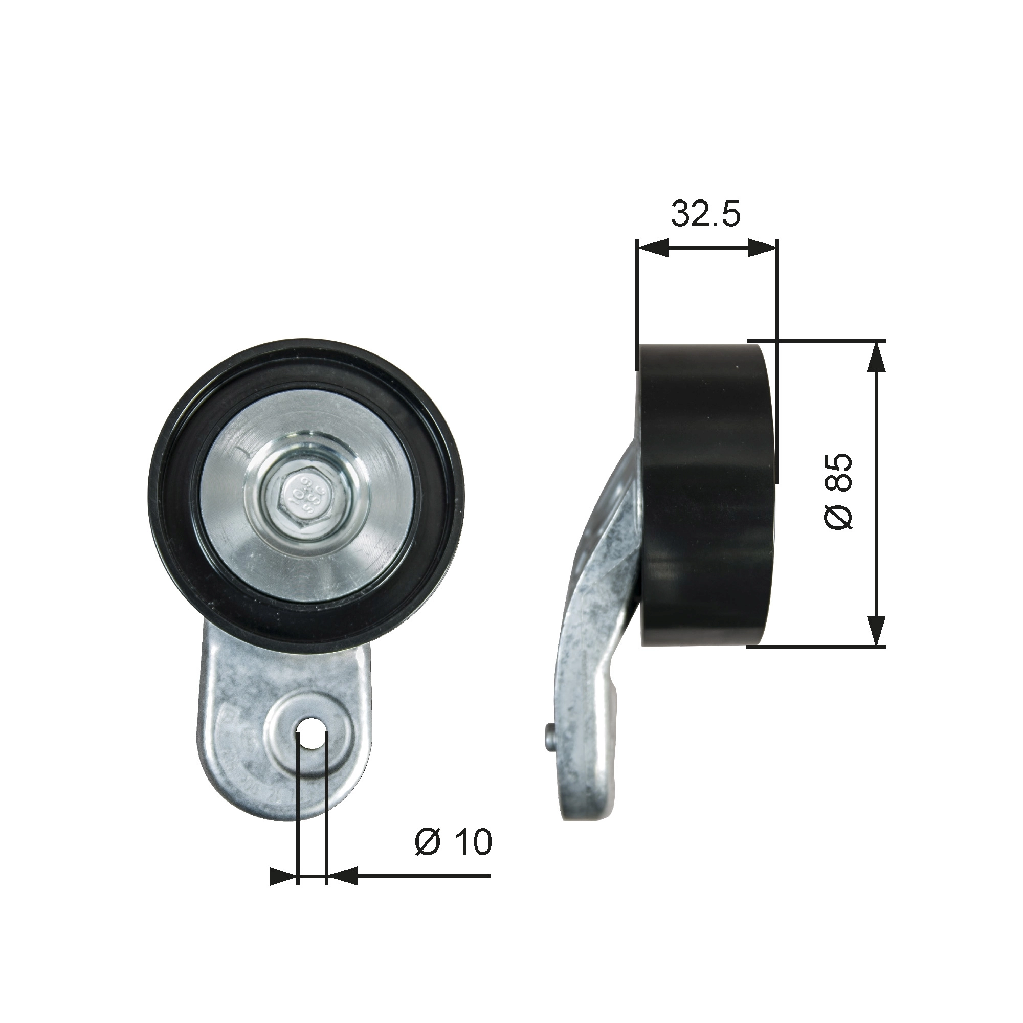 Deflection/Guide Pulley, V-ribbed belt