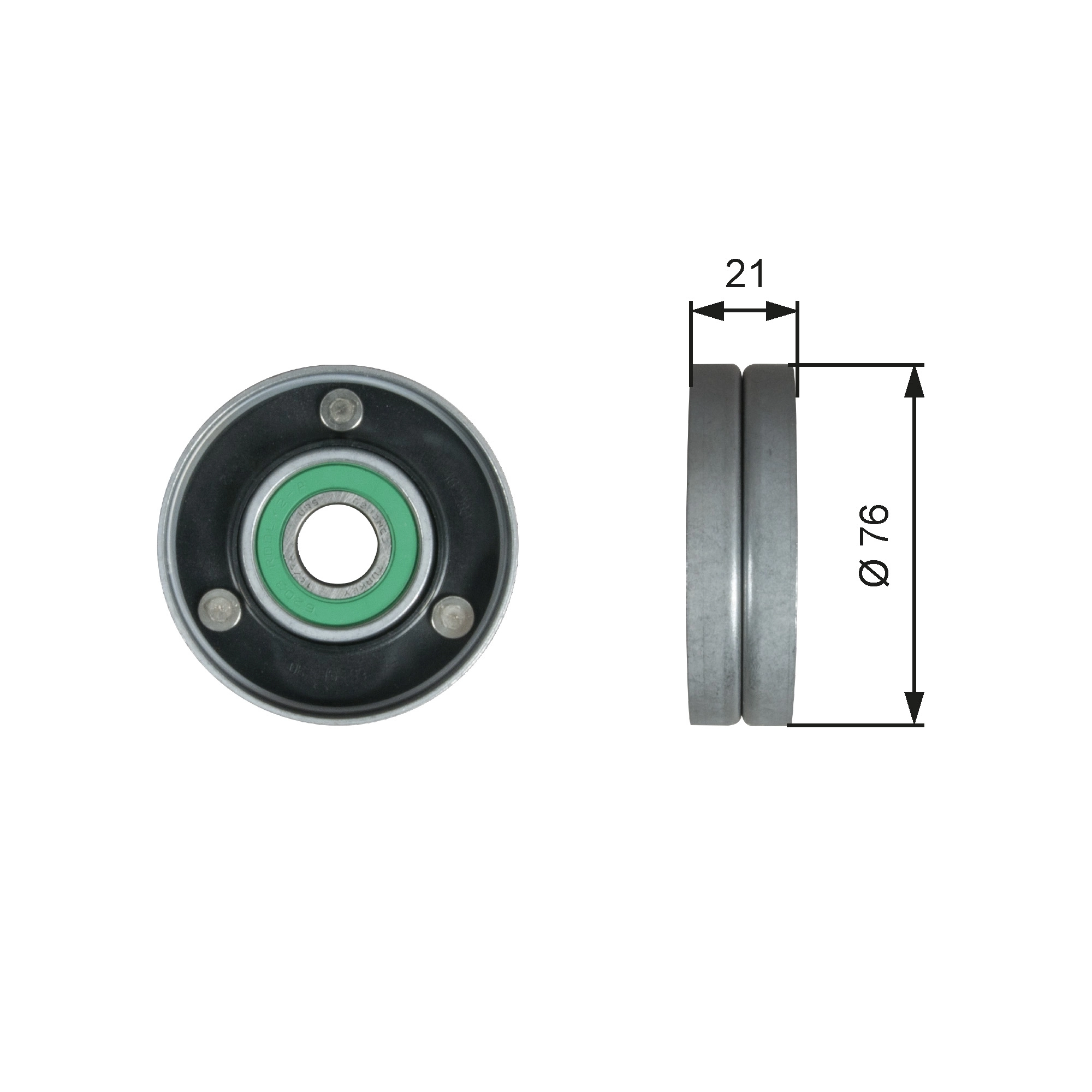 Deflection/Guide Pulley, V-ribbed belt