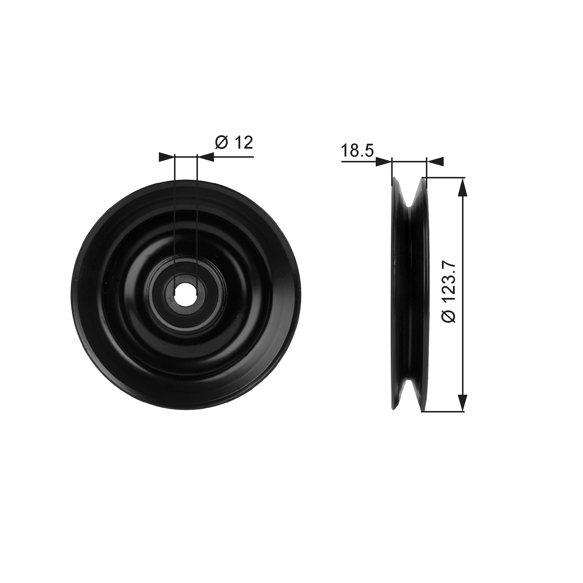 Deflection Pulley/Guide Pulley, V-belt