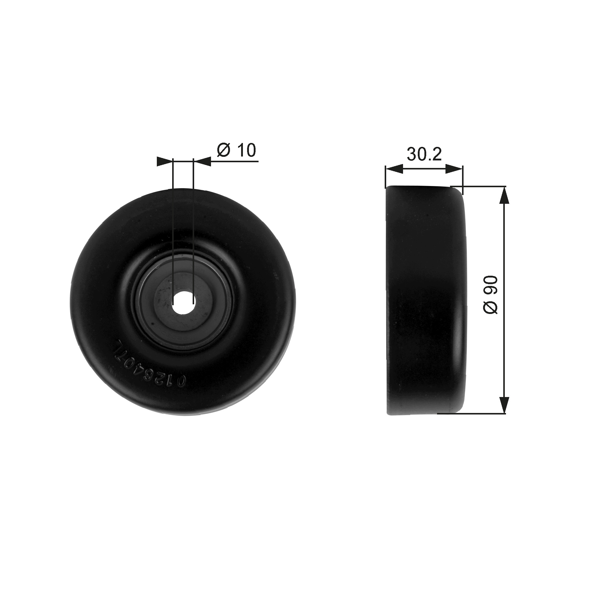 Deflection/Guide Pulley, V-ribbed belt