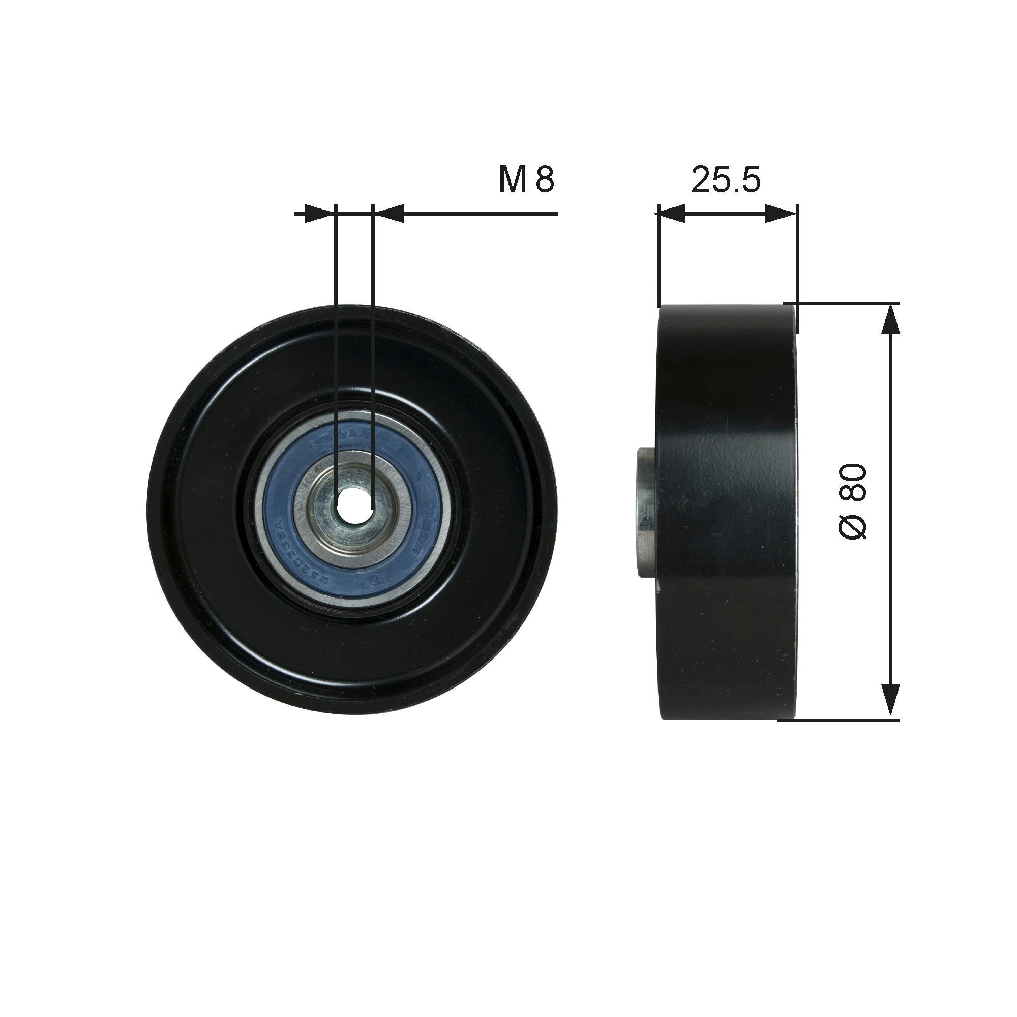 Tensioner Pulley, V-ribbed belt