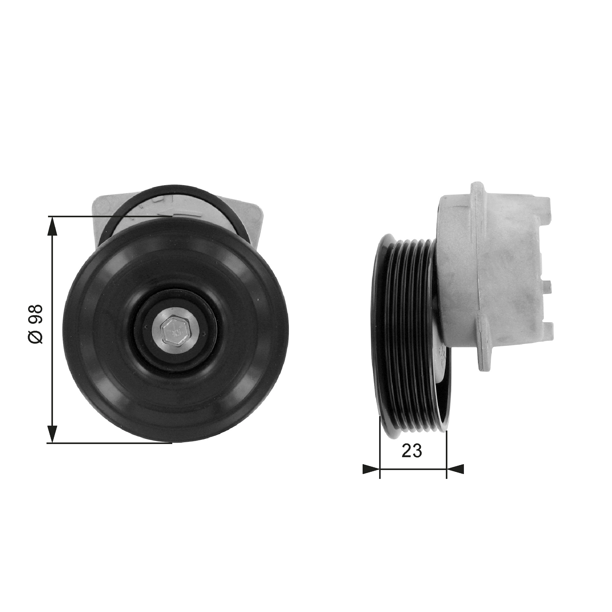Belt Tensioner, V-ribbed belt