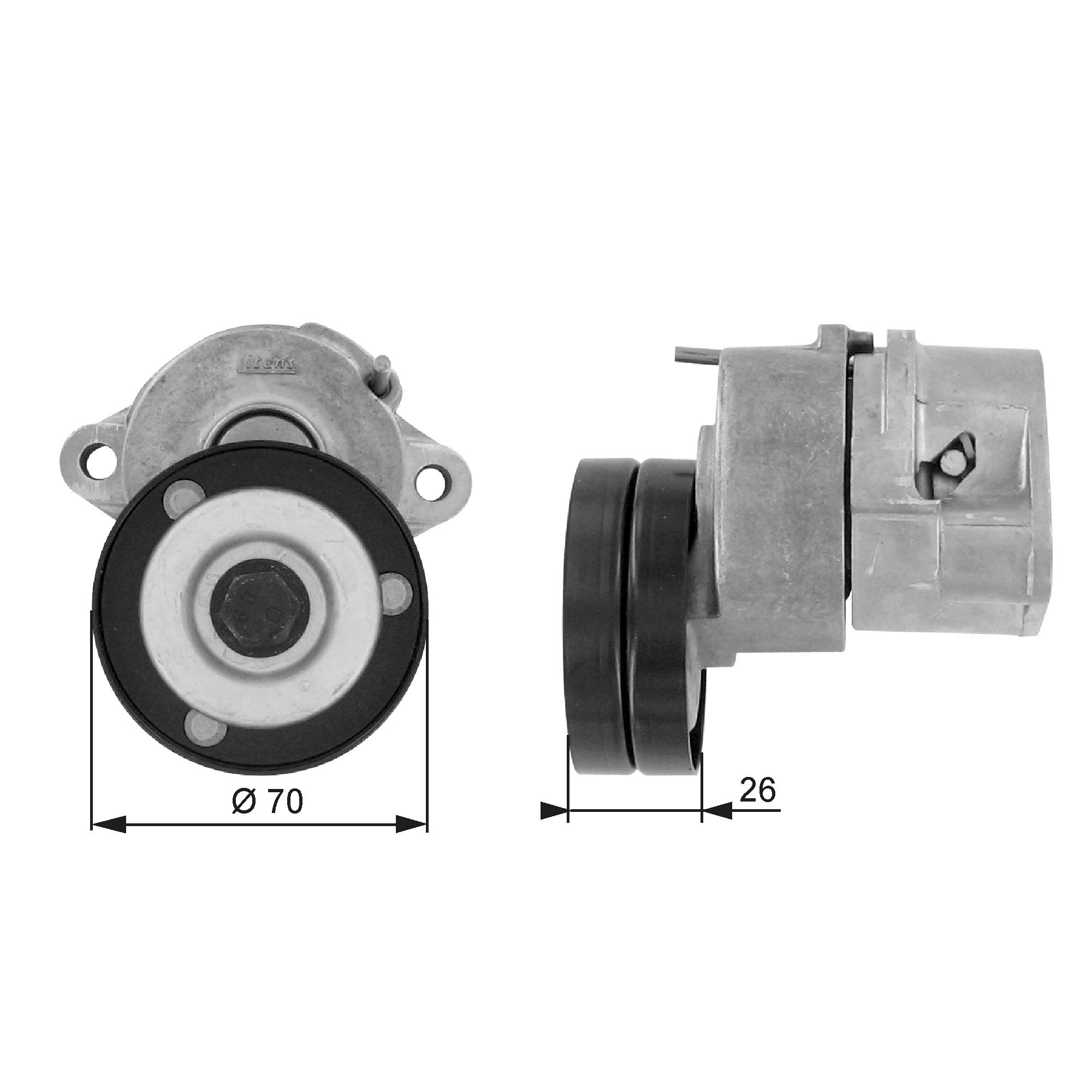 Belt Tensioner, V-ribbed belt