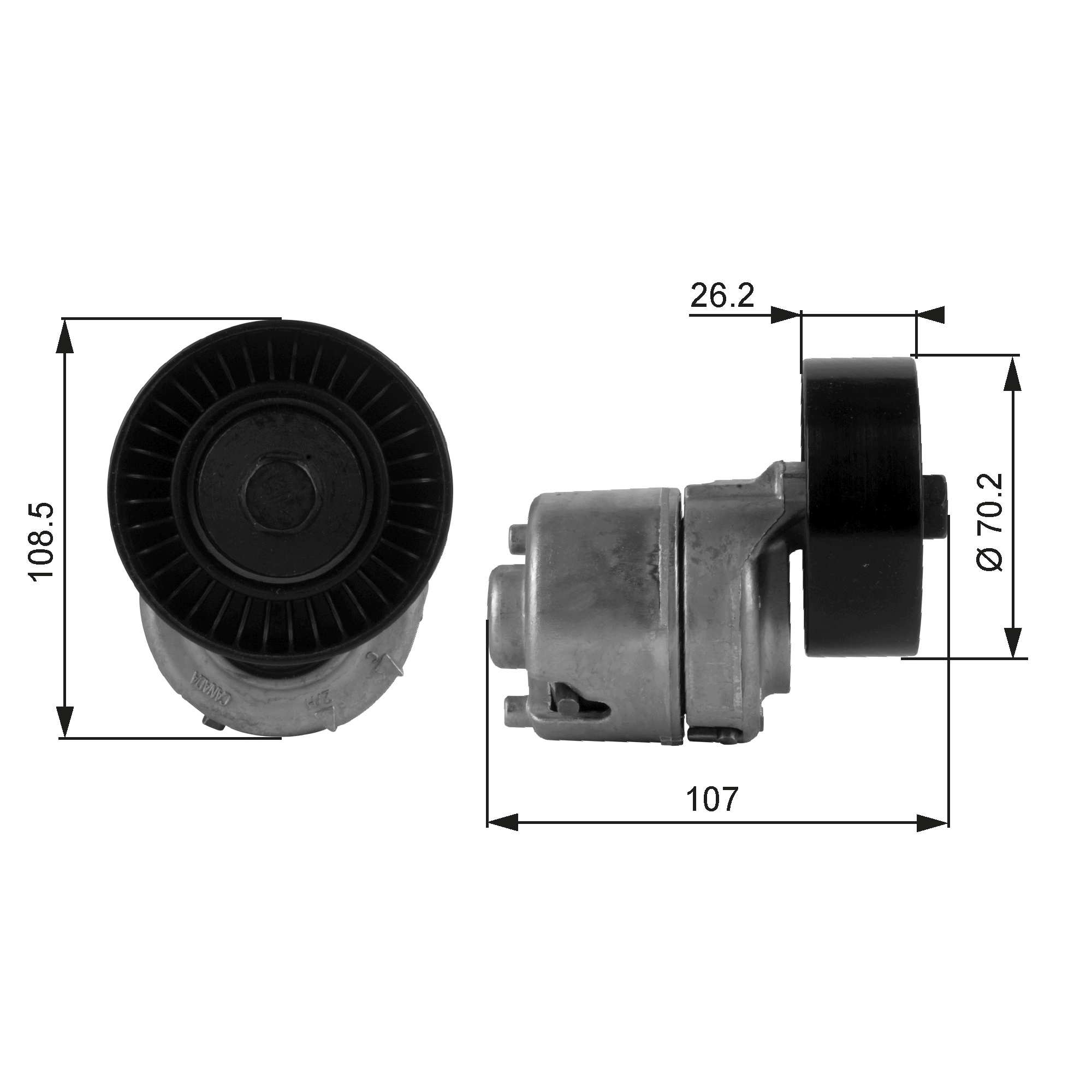 Belt Tensioner, V-ribbed belt