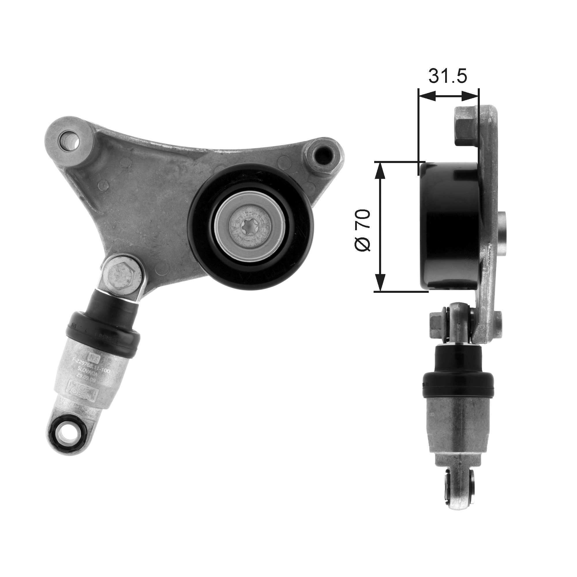 Belt Tensioner, V-ribbed belt