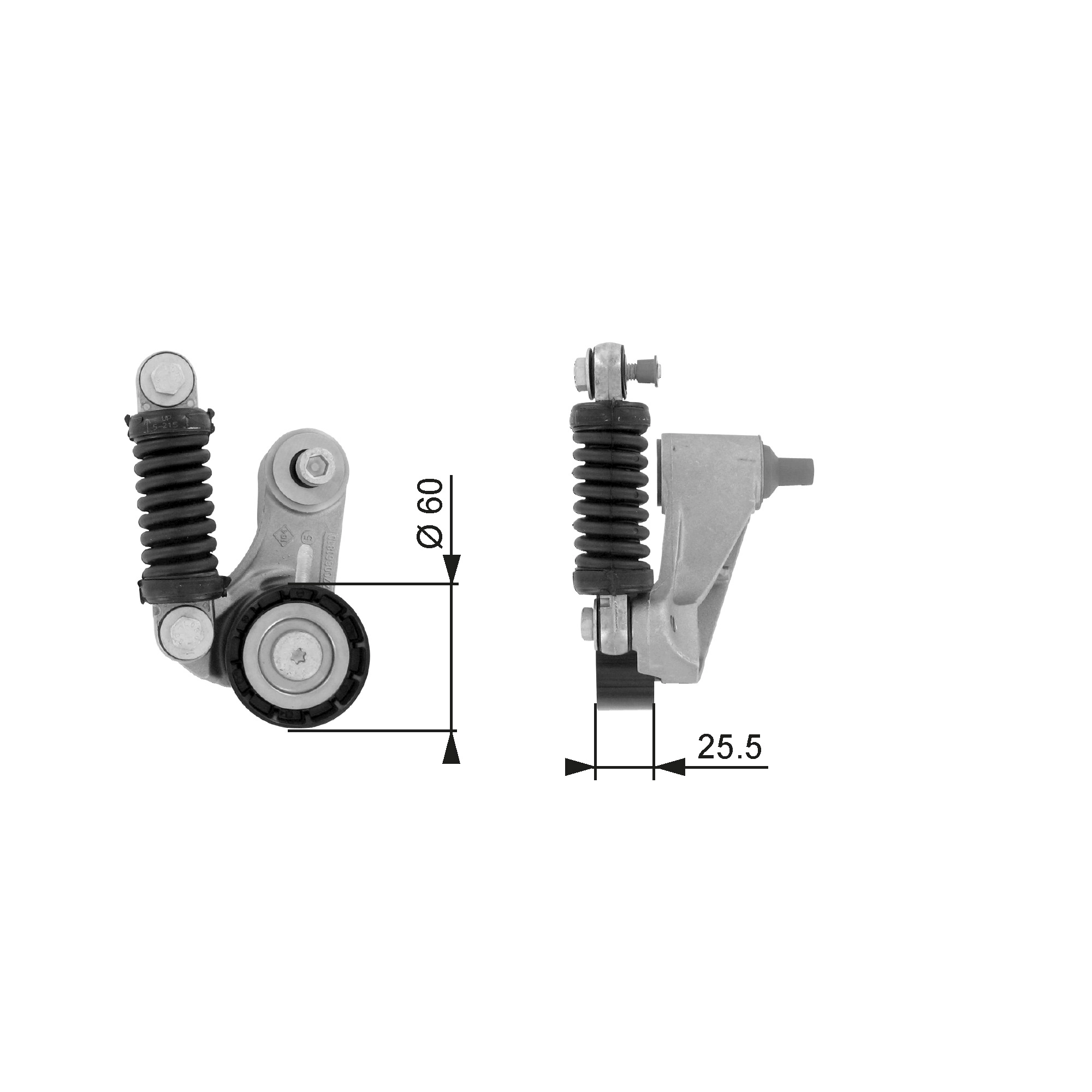Belt Tensioner, V-ribbed belt