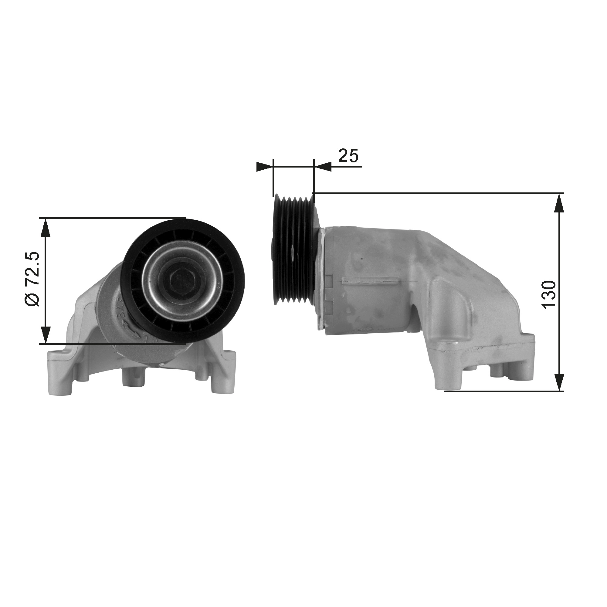 Belt Tensioner, V-ribbed belt