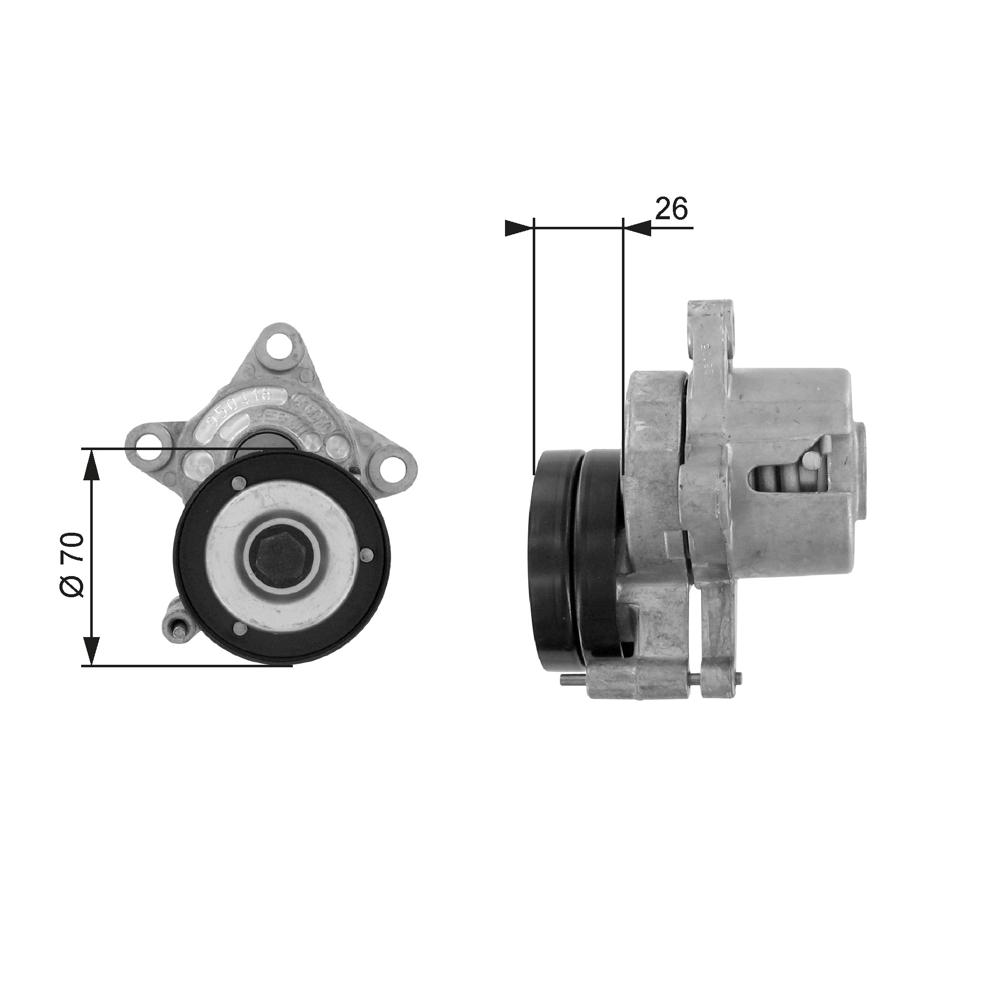 Belt Tensioner, V-ribbed belt