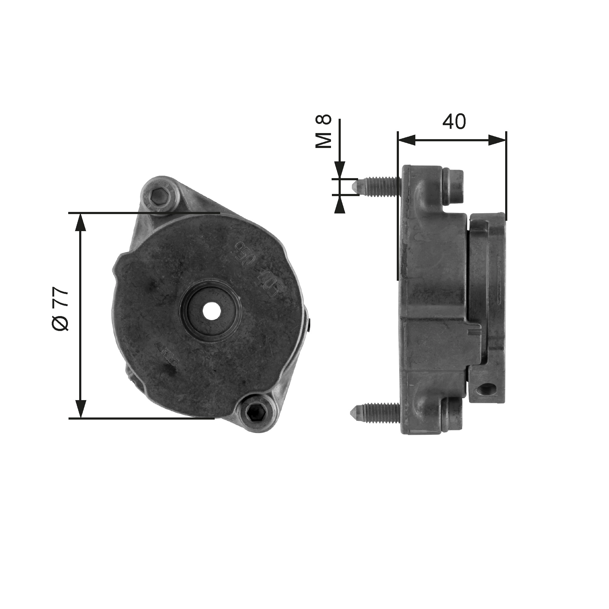Belt Tensioner, V-ribbed belt