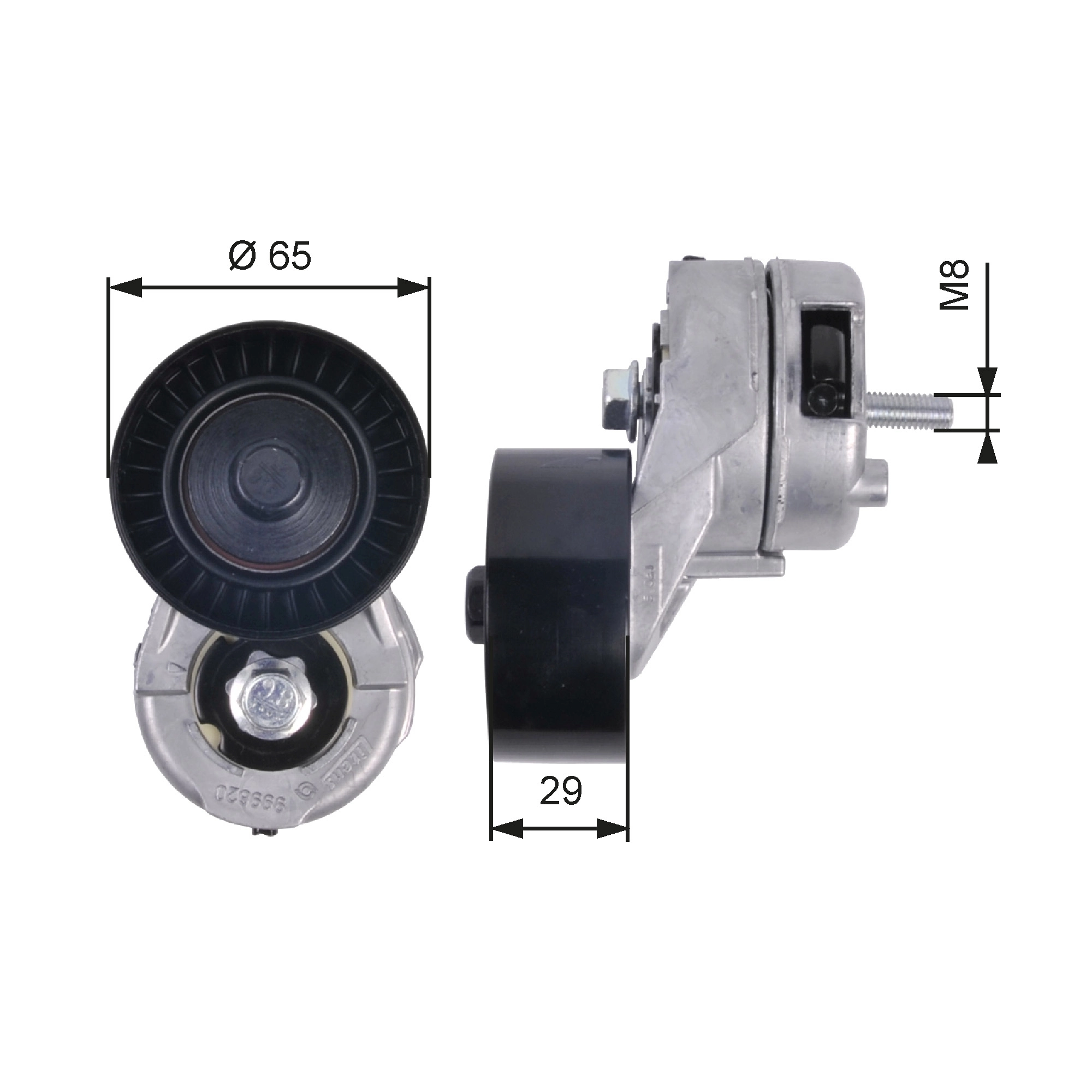 Belt Tensioner, V-ribbed belt