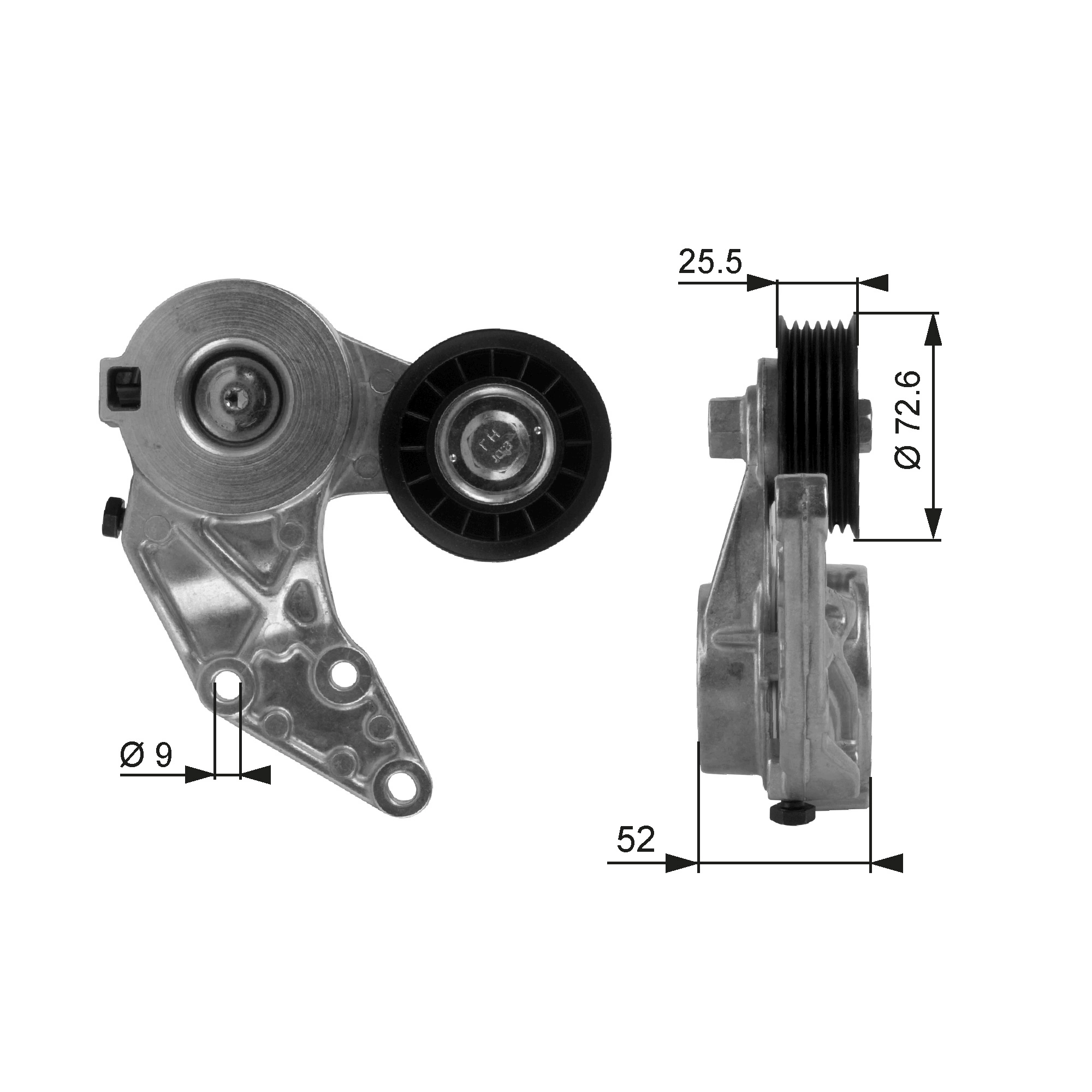 Belt Tensioner, V-ribbed belt