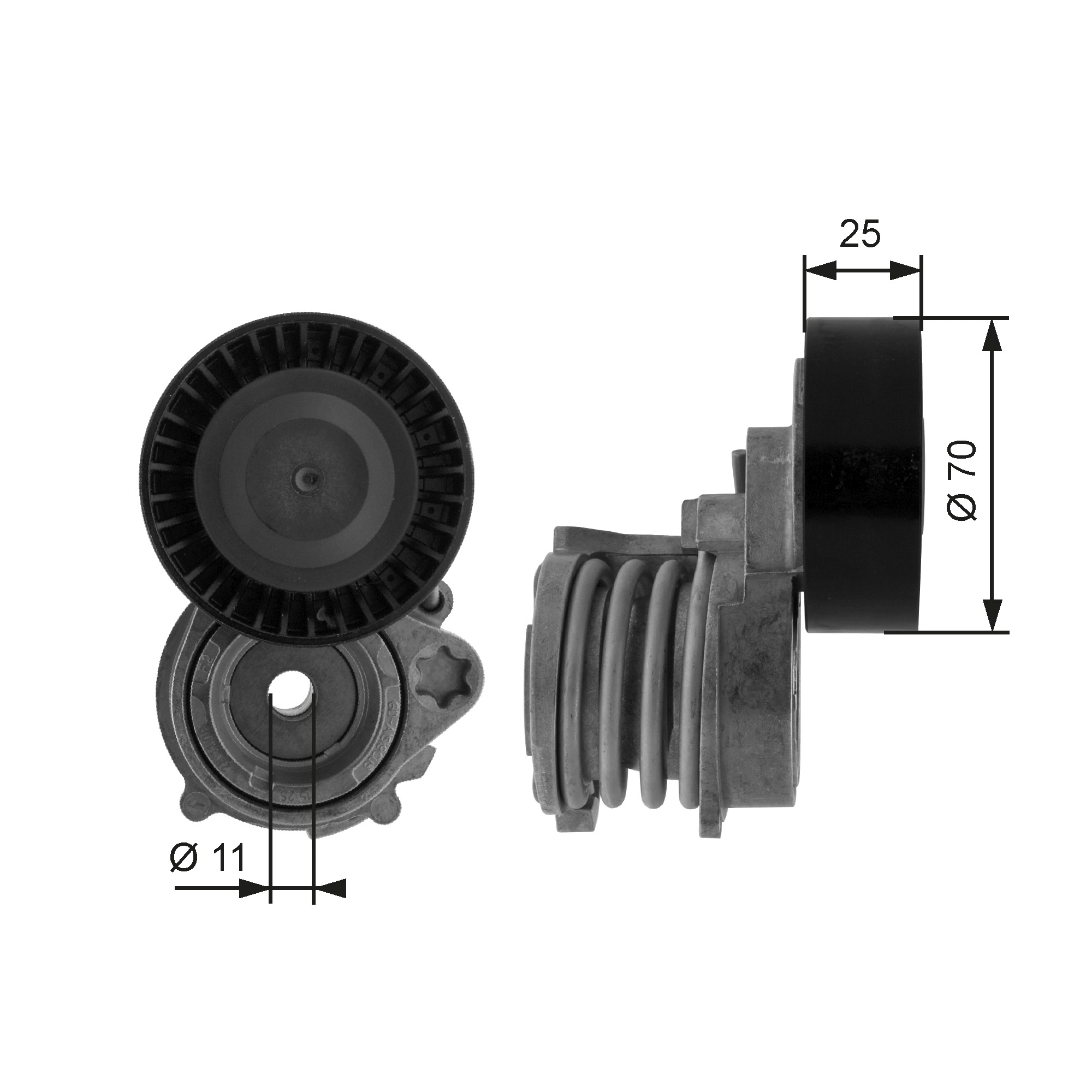 Belt Tensioner, V-ribbed belt