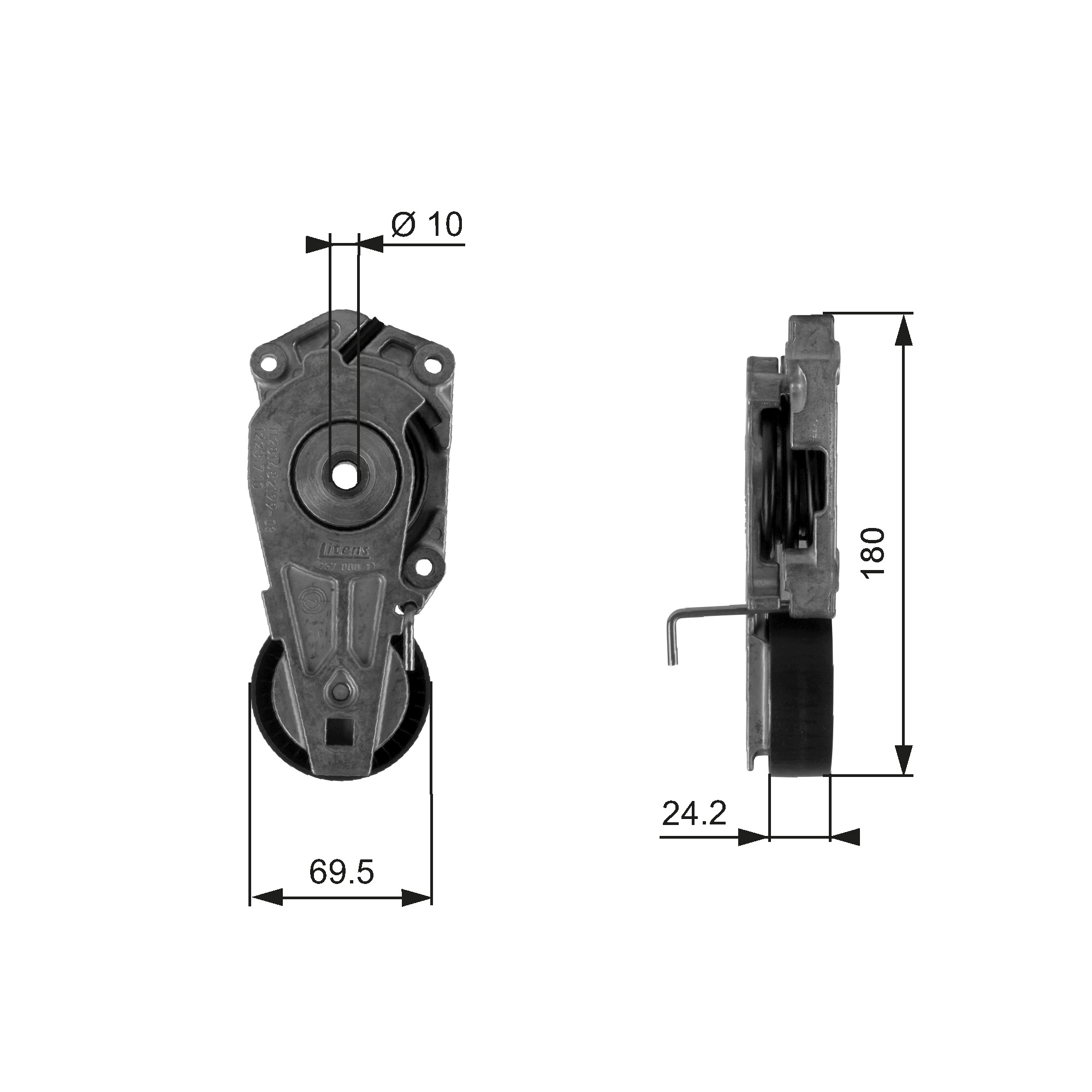 Belt Tensioner, V-ribbed belt