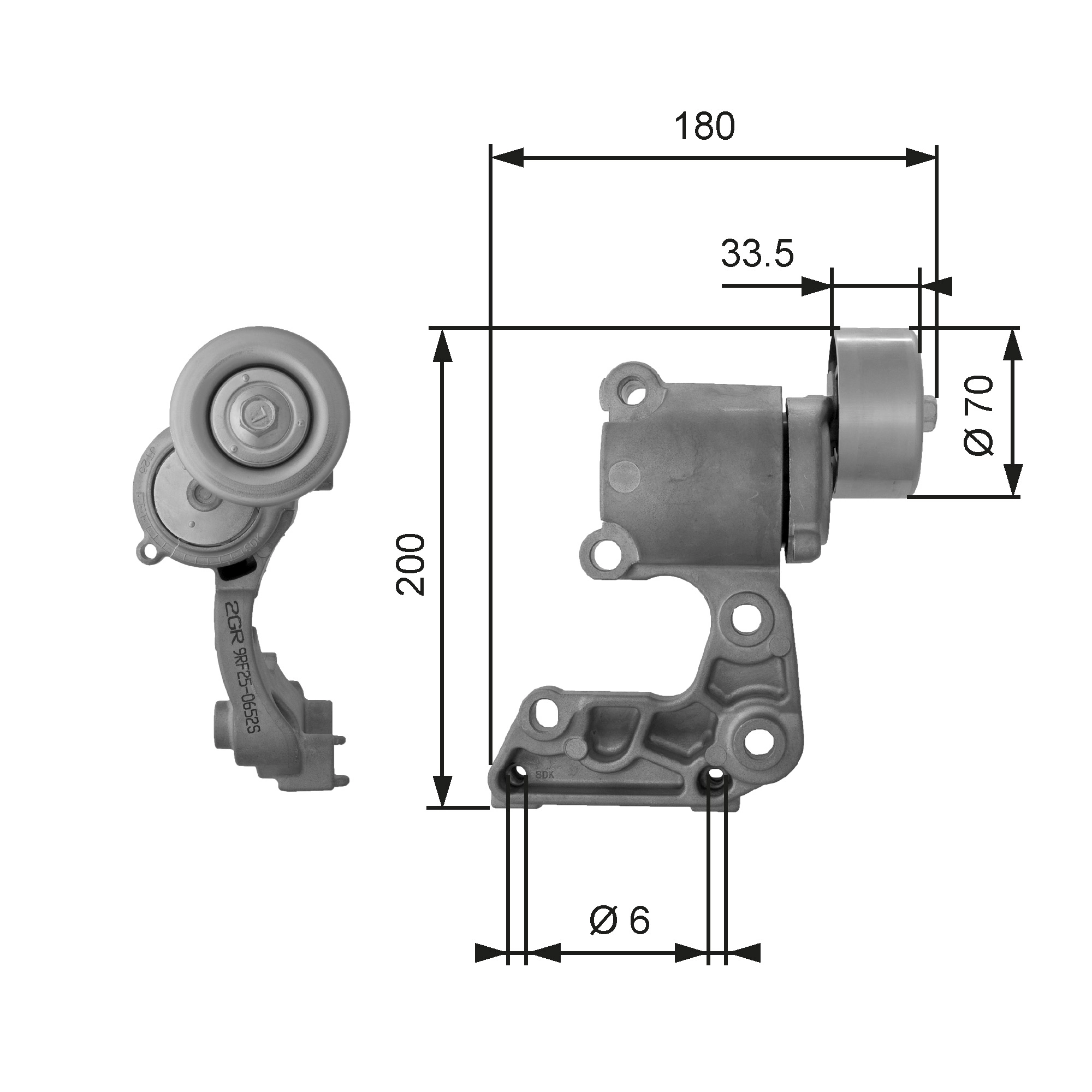 Belt Tensioner, V-ribbed belt