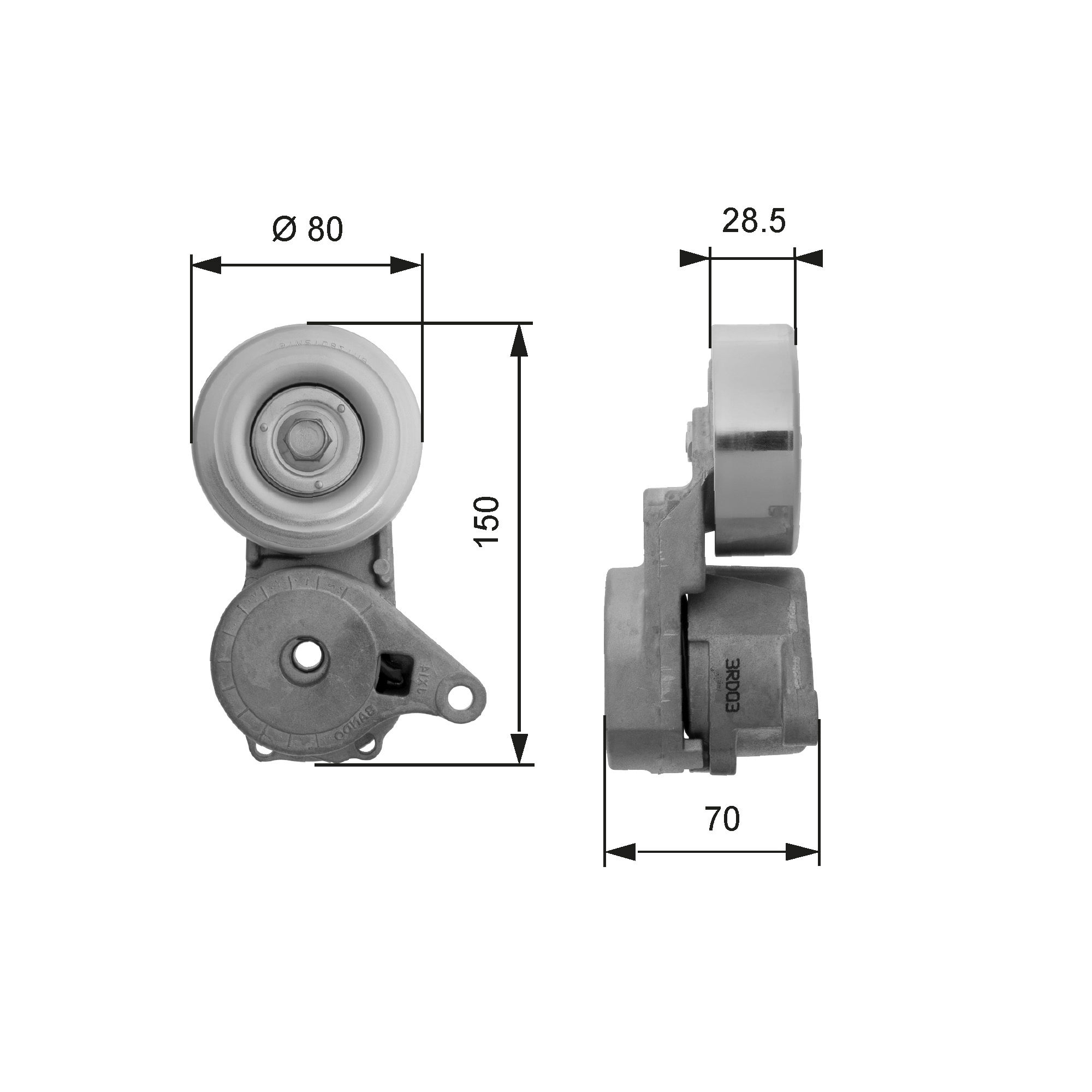 Belt Tensioner, V-ribbed belt