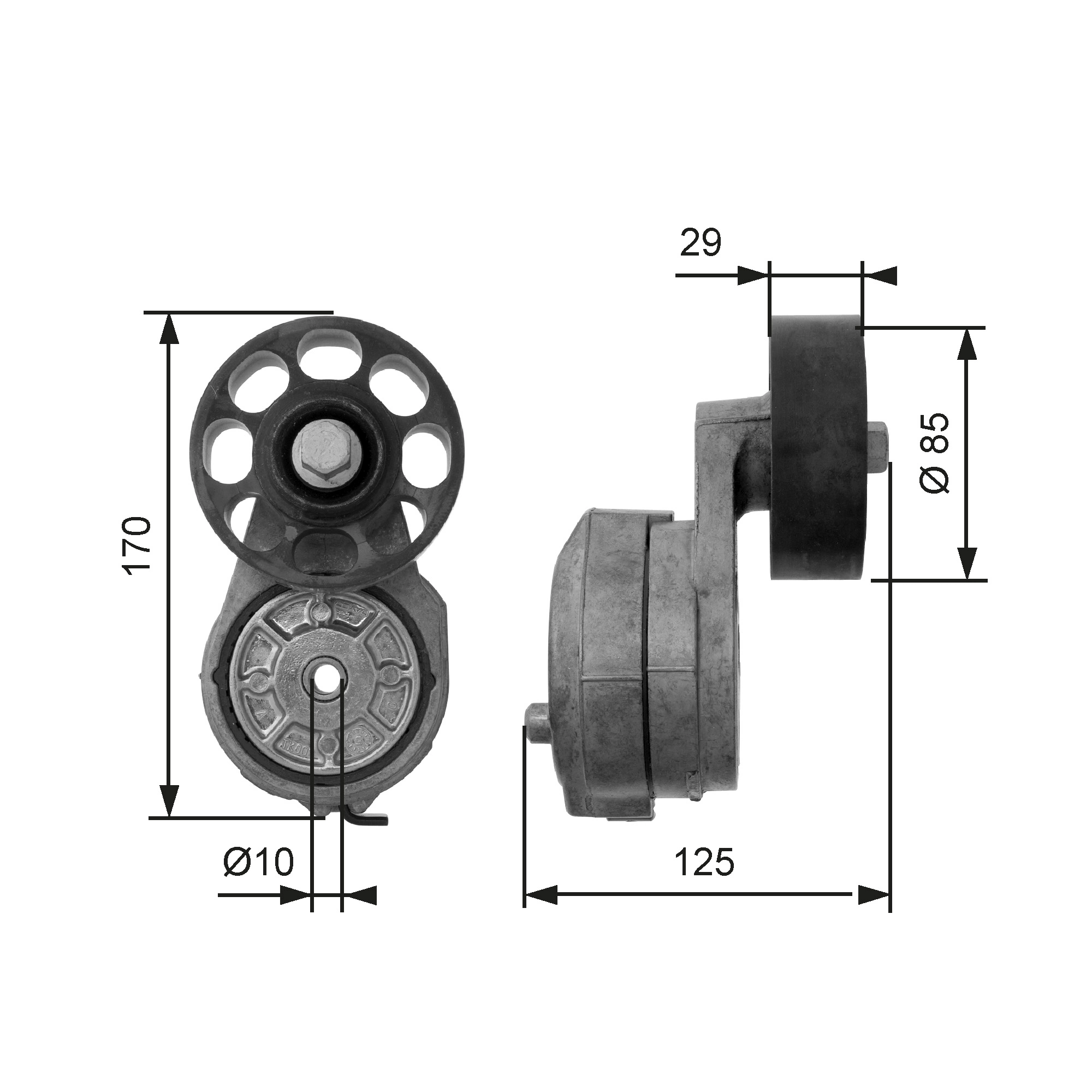 Belt Tensioner, V-ribbed belt