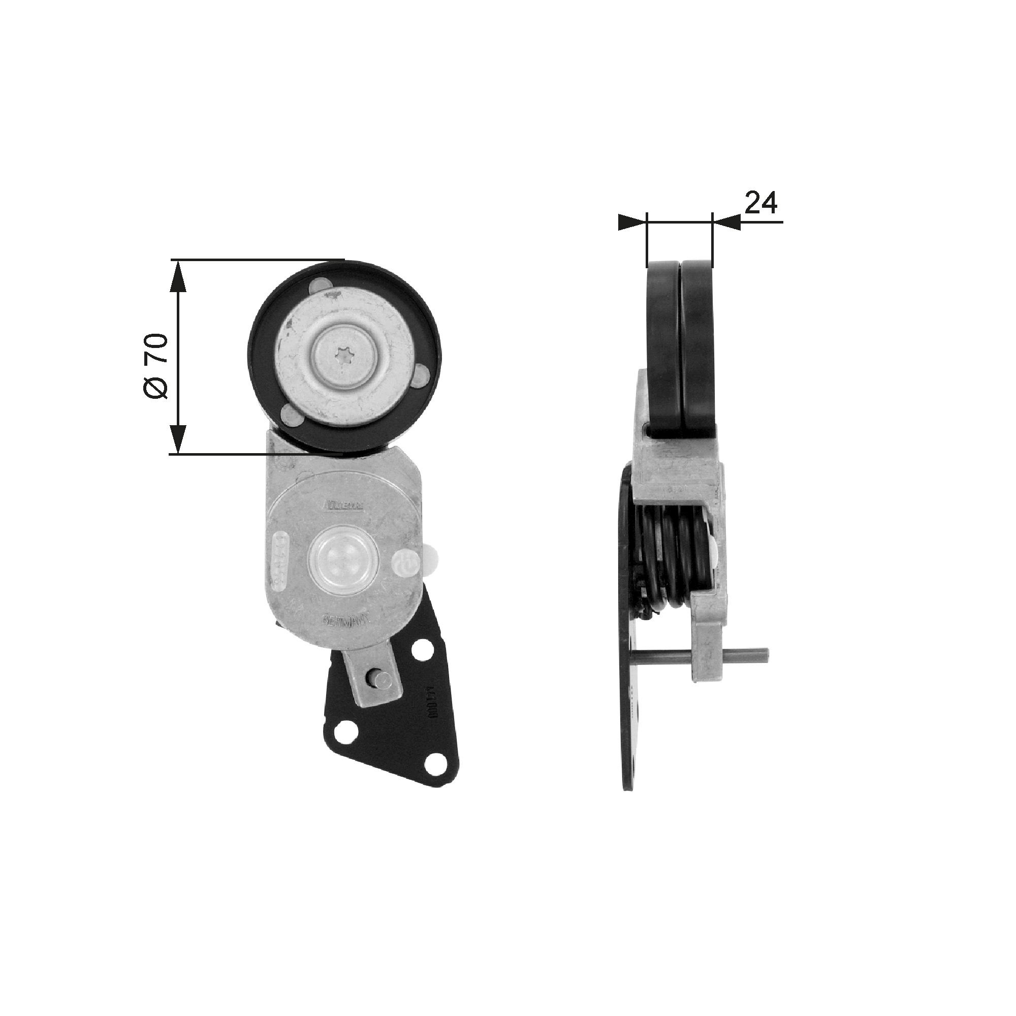 Belt Tensioner, V-ribbed belt