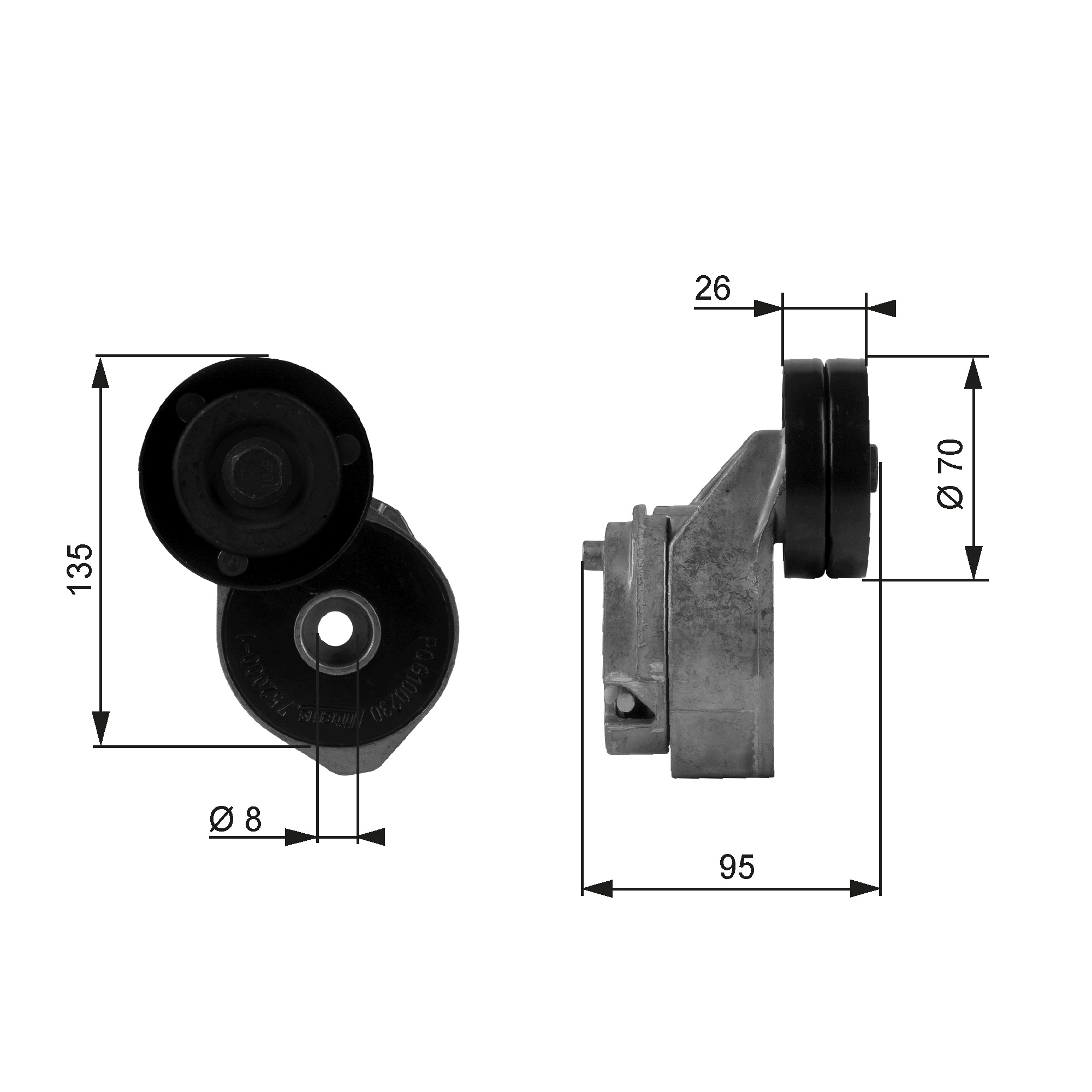 Belt Tensioner, V-ribbed belt