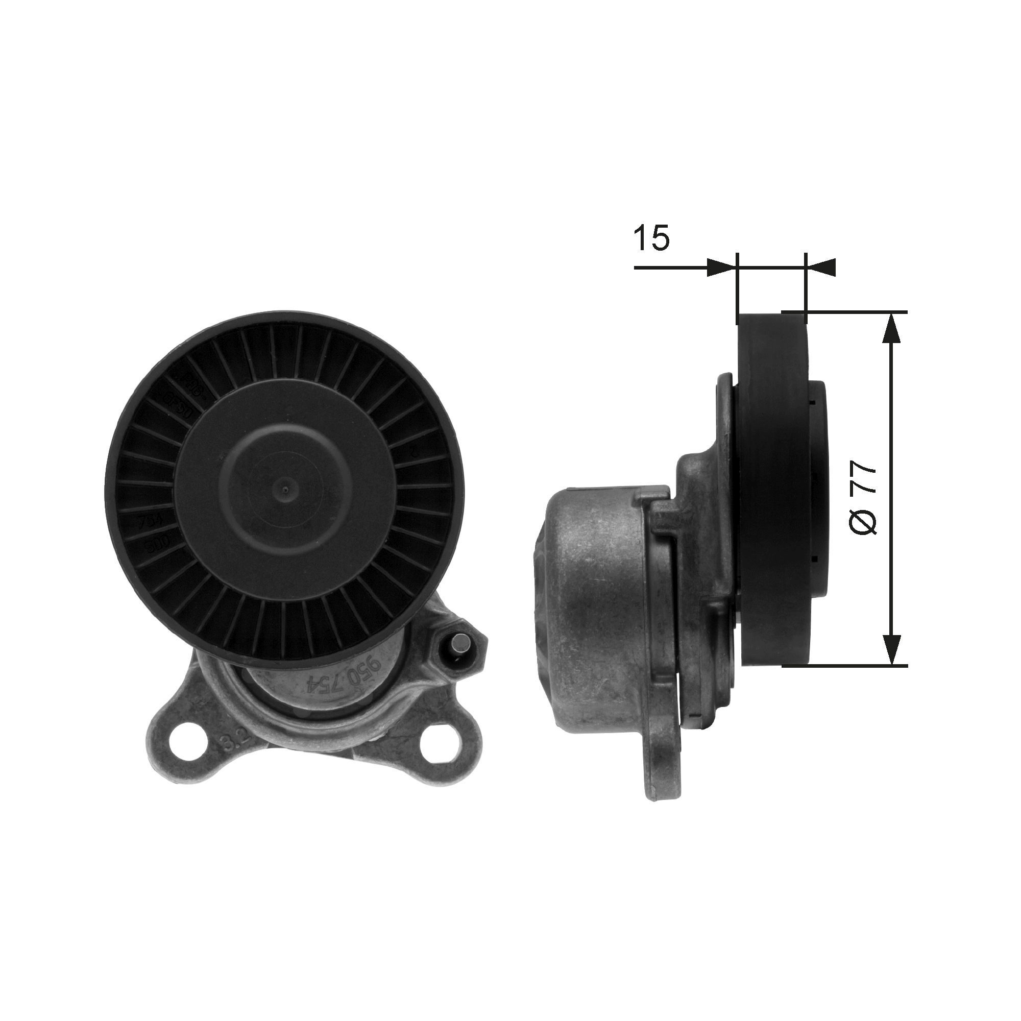 Belt Tensioner, V-ribbed belt