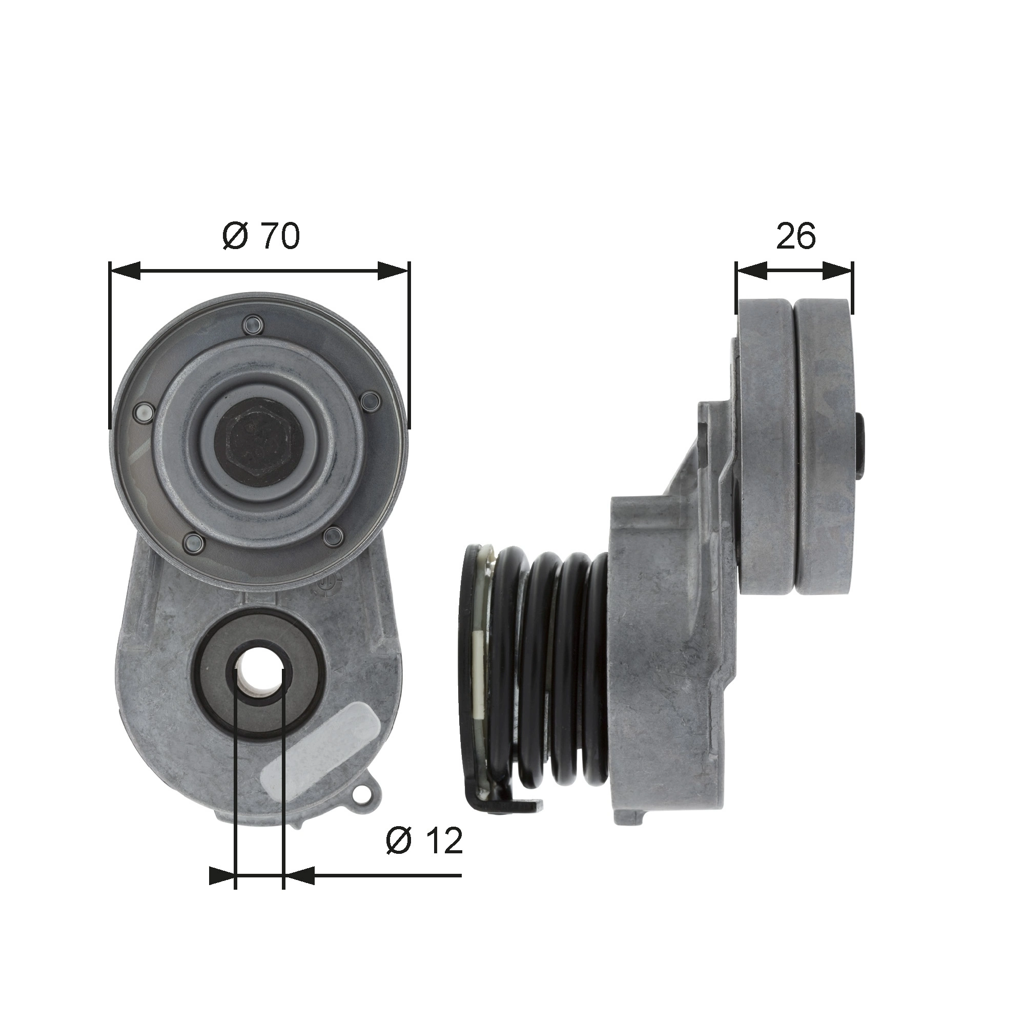 Belt Tensioner, V-ribbed belt