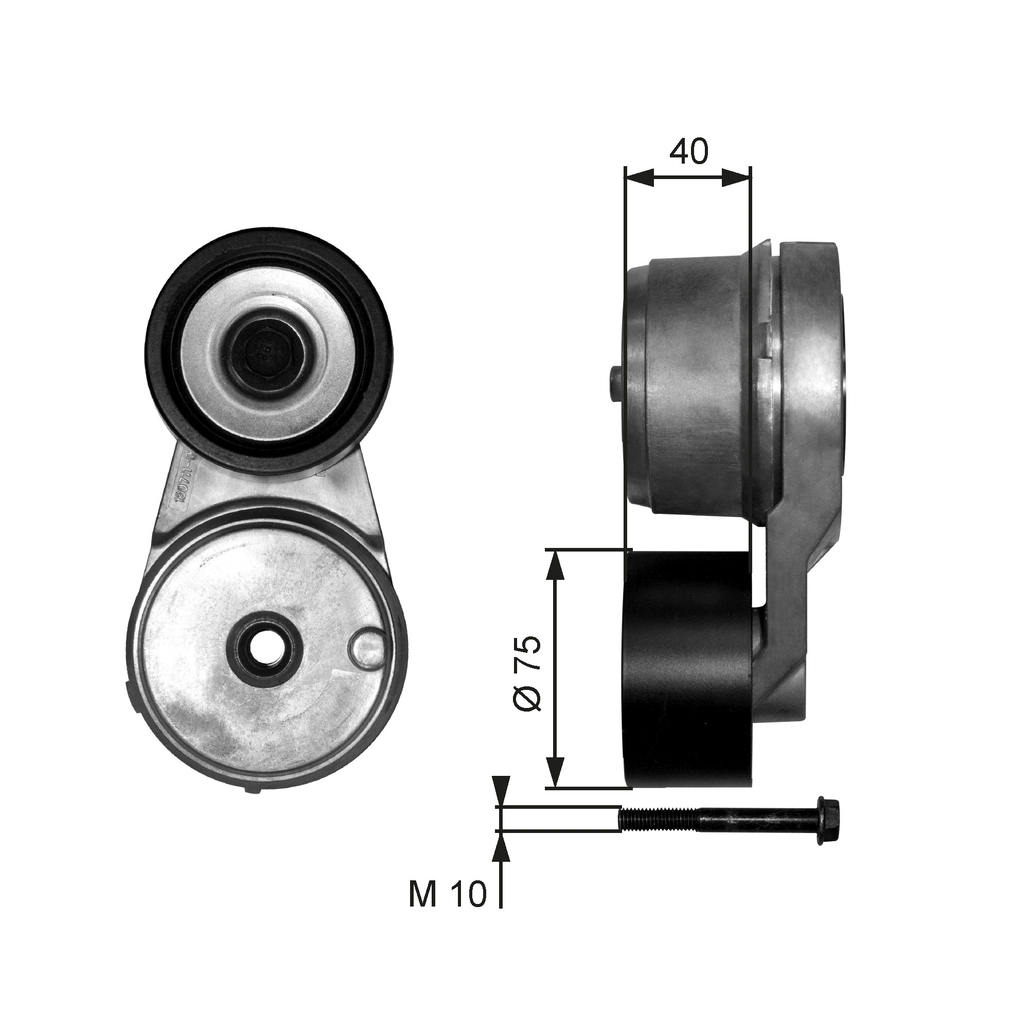 Belt Tensioner, V-ribbed belt